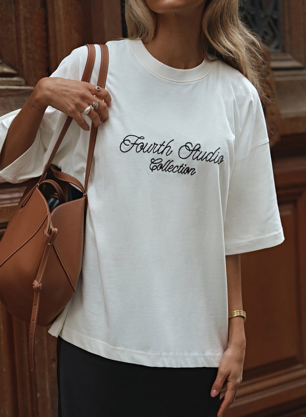 Cream Fourth Studio T-shirt- Marina