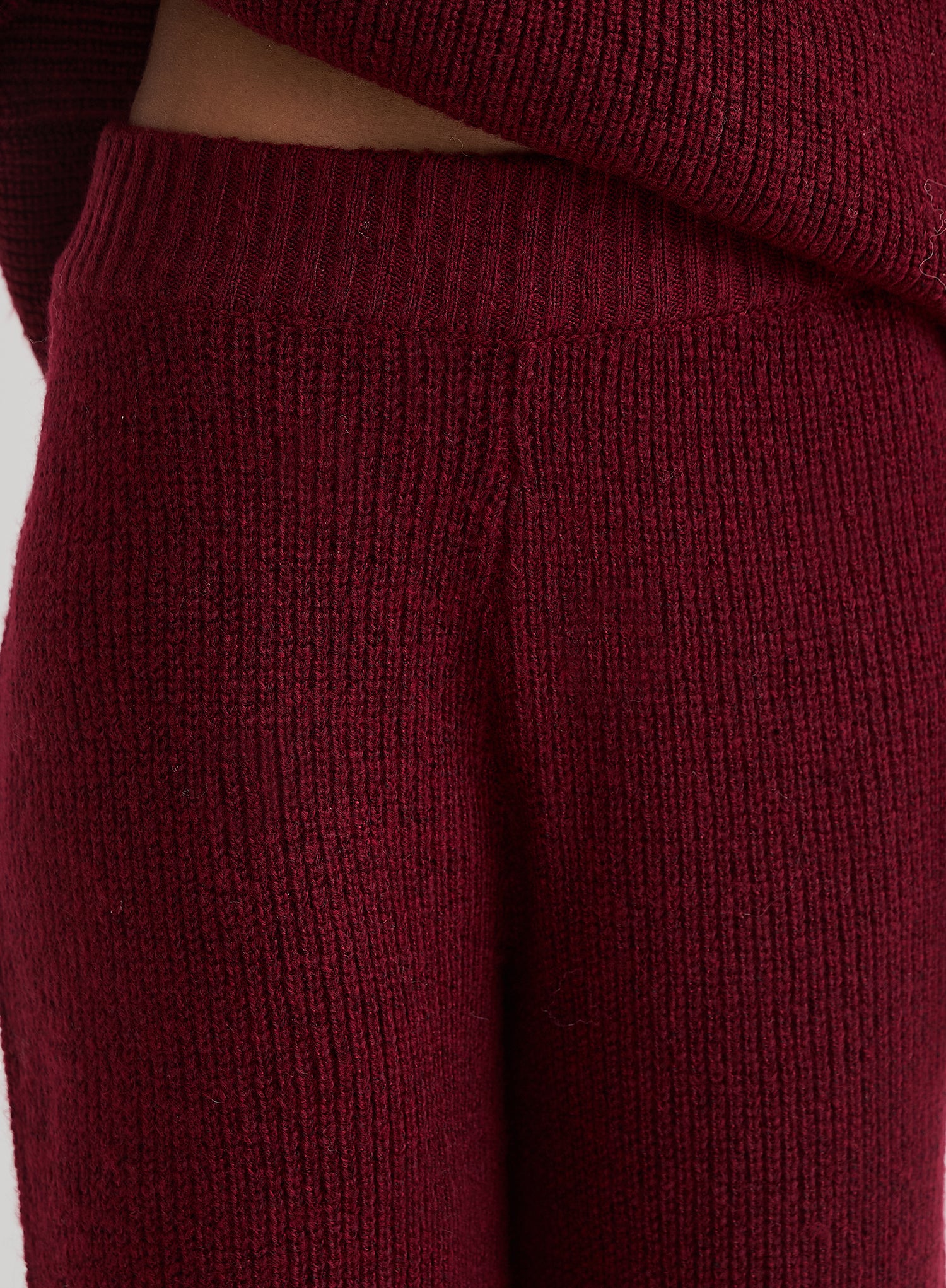 Burgundy Slouchy Knitted Trouser - Remy