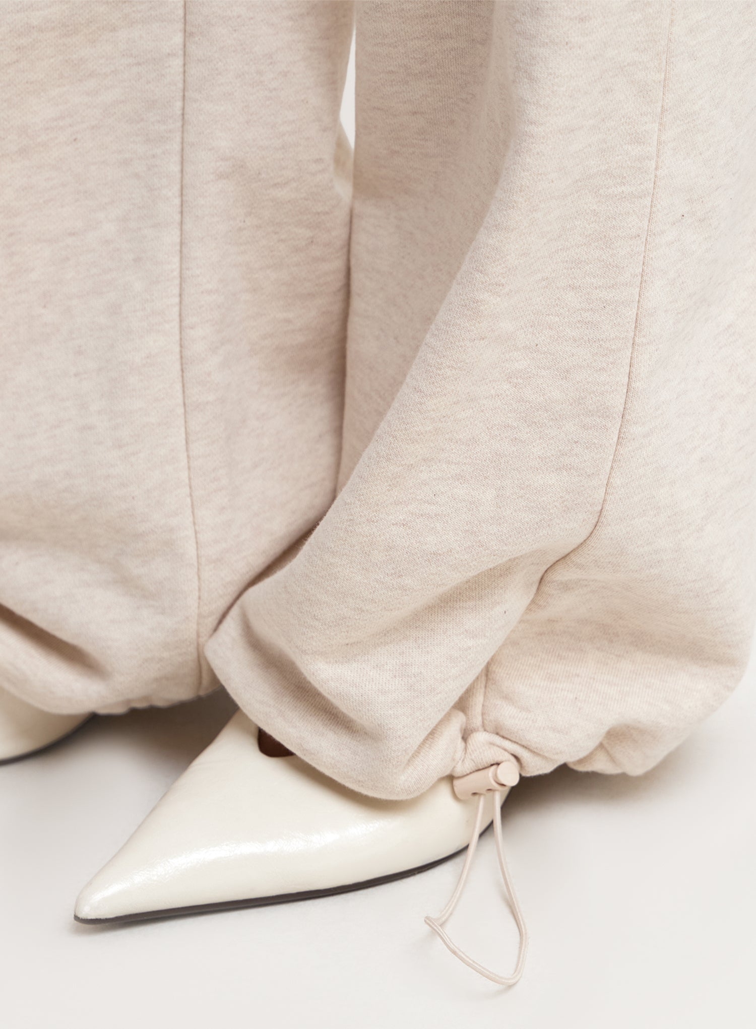 Oatmeal Cotton Balloon Leg Joggers