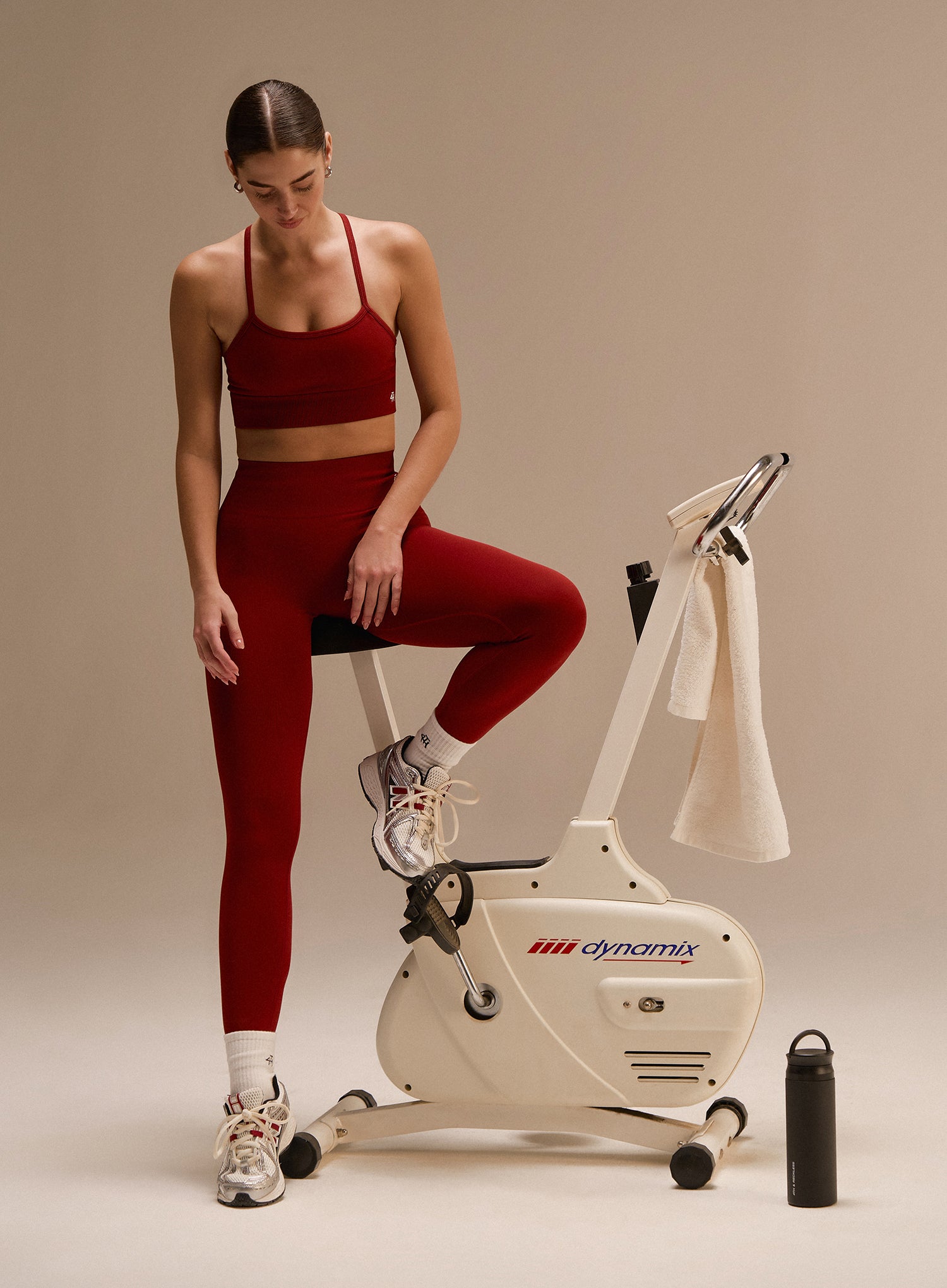 Red Racer Back Seamless Sports Bra