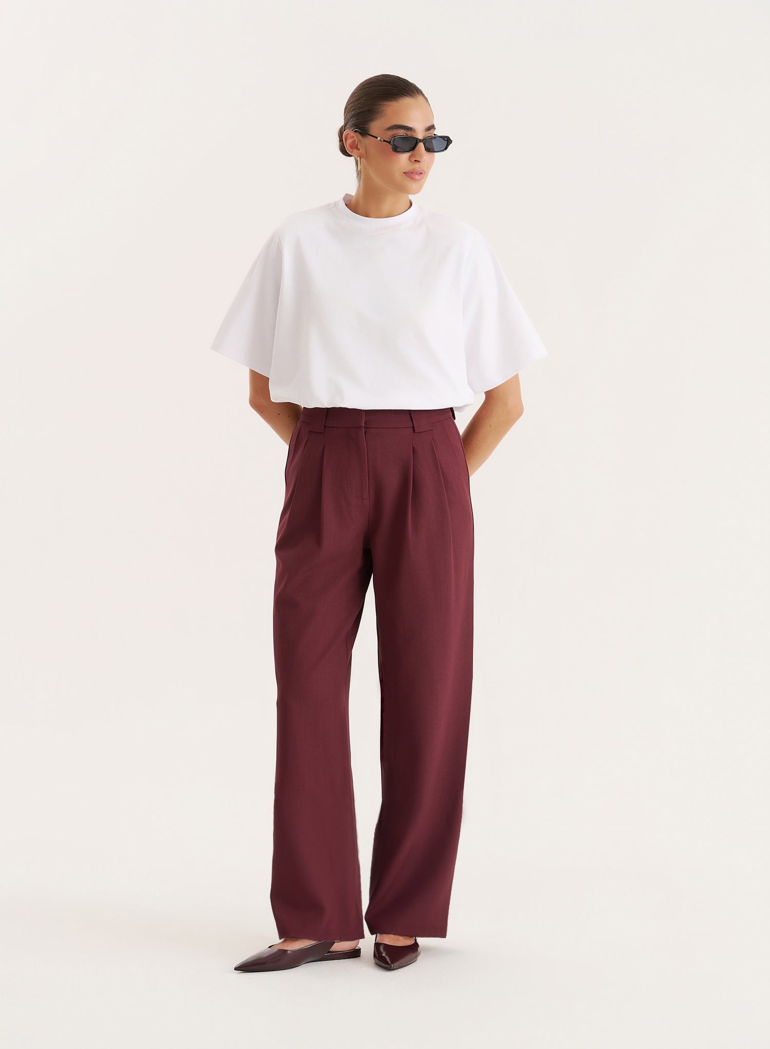Burgundy Tailored Trouser