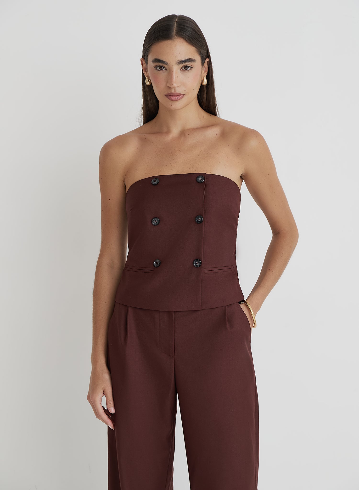 Burgundy Tailored Corset- Crea