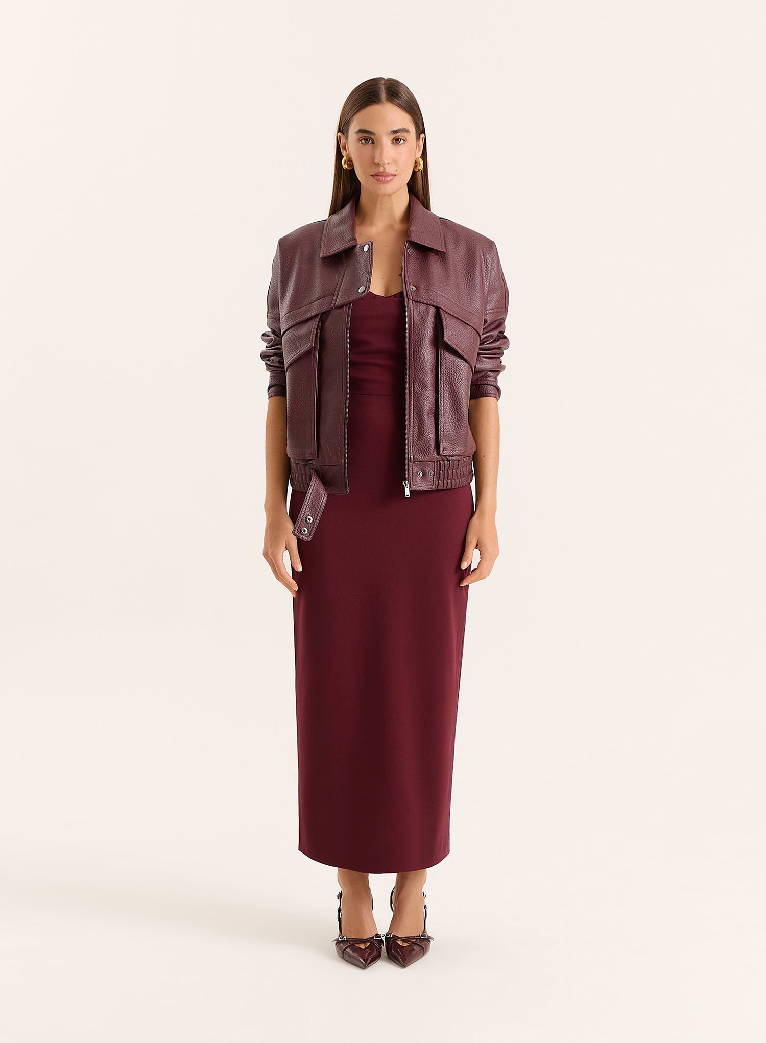 Burgundy Corset Style Dress