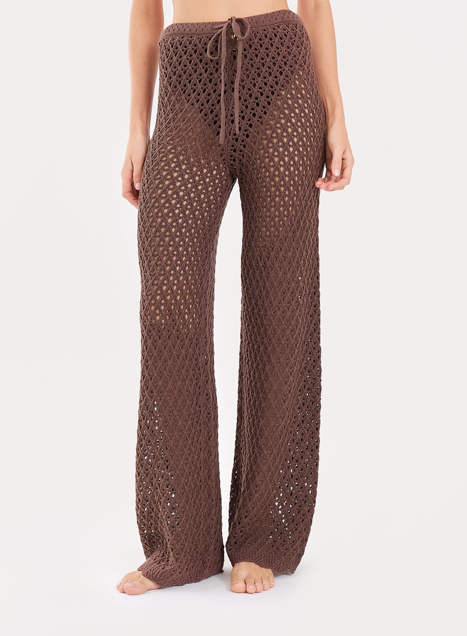Chocolate Crochet Trousers