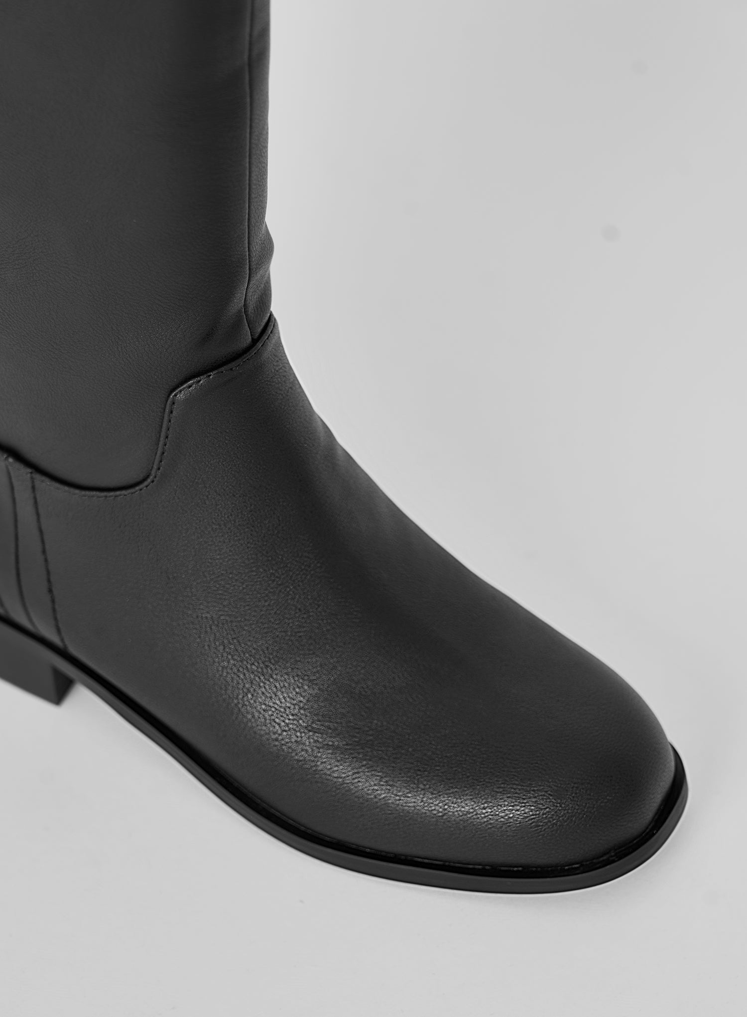 Black Knee High Riding Boots- Shoreditch