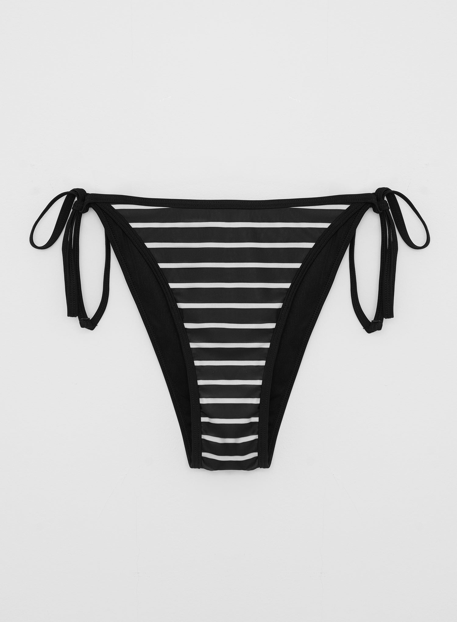 Women s Black and White Stripe Bikini Bottom Joliette 4th Reckless