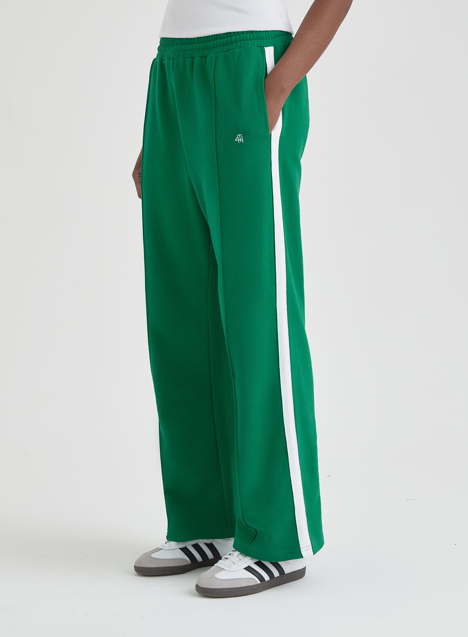 Green 4th Wide Leg Branded Jogger - Fergie