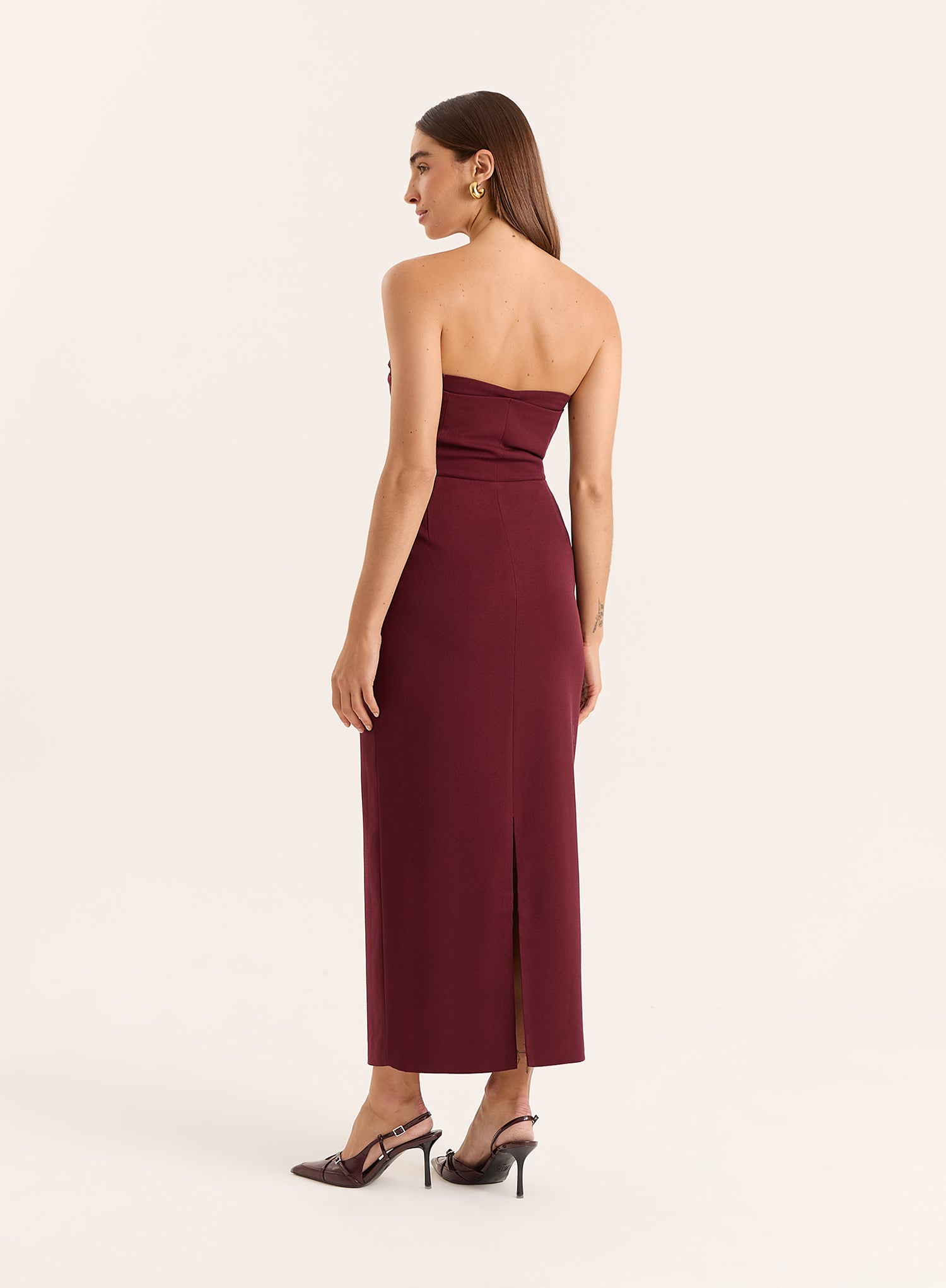 Burgundy Corset Style Dress