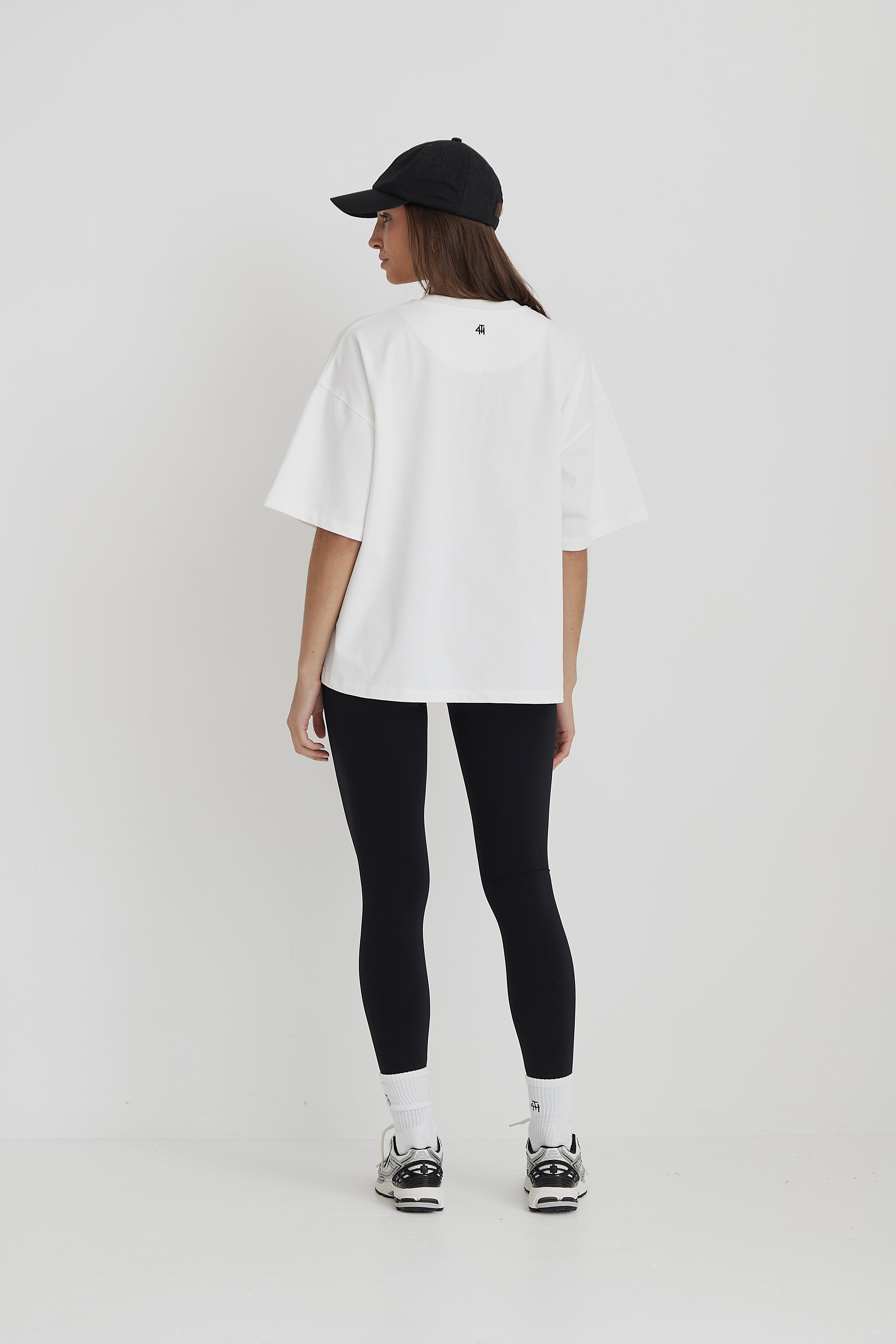 White 1990 Slogan Oversized T-Shirt- Oran