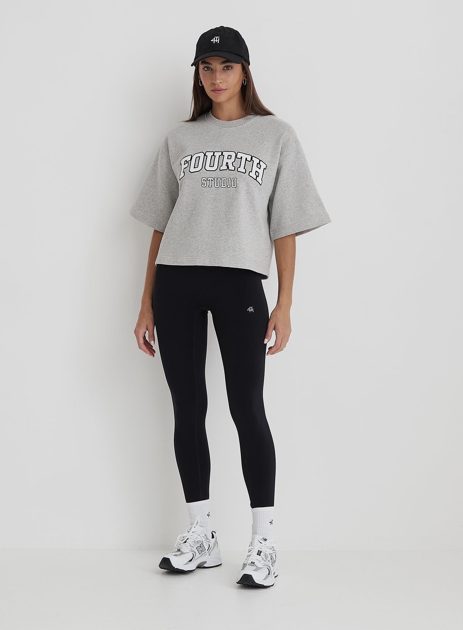 Grey Oversized Fourth Studio Sweat Top- Xenia