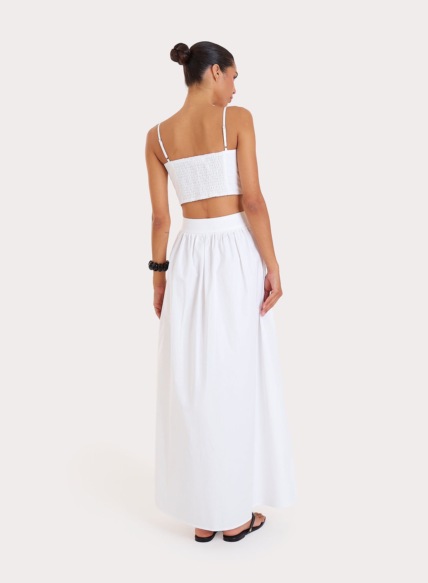 White Cotton Maxi Skirt