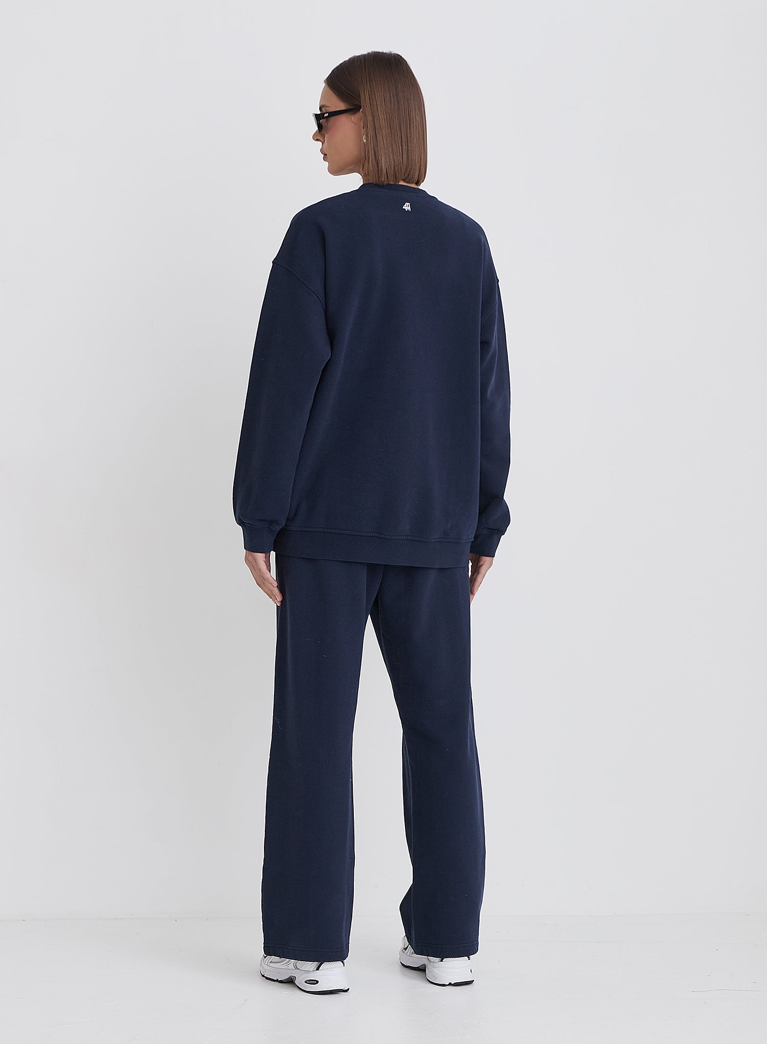 Navy longline sweatshirt sale