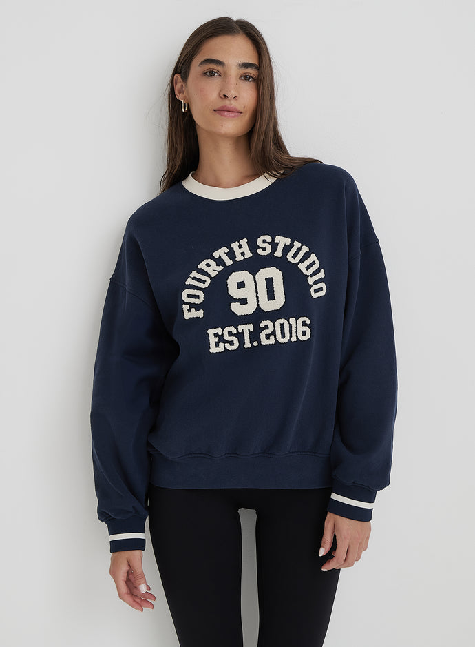 Navy Fourth Studio Relaxed Oversized Sweatshirt- Davis