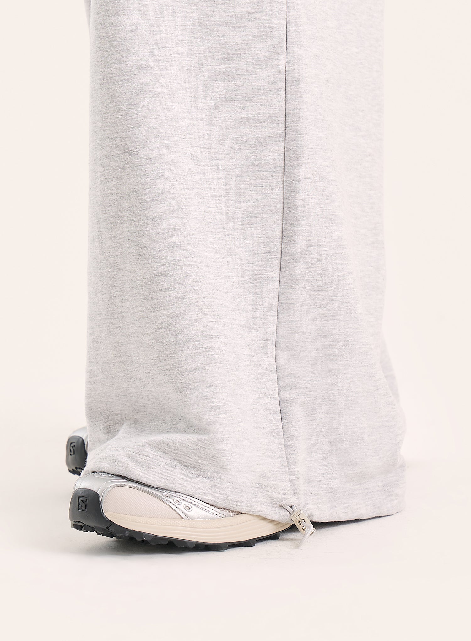 Light Grey Balloon Leg Cotton Jogger