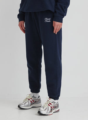 Navy Fourth Studio Branded Cuffed Jogger – Parker