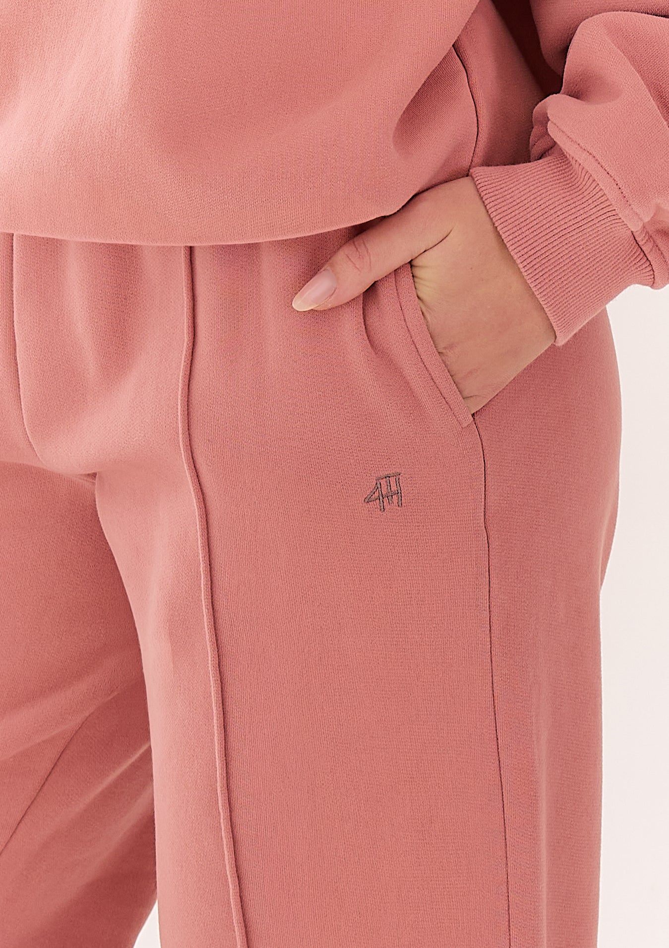 Pink 4th Wide Leg Branded Joggers