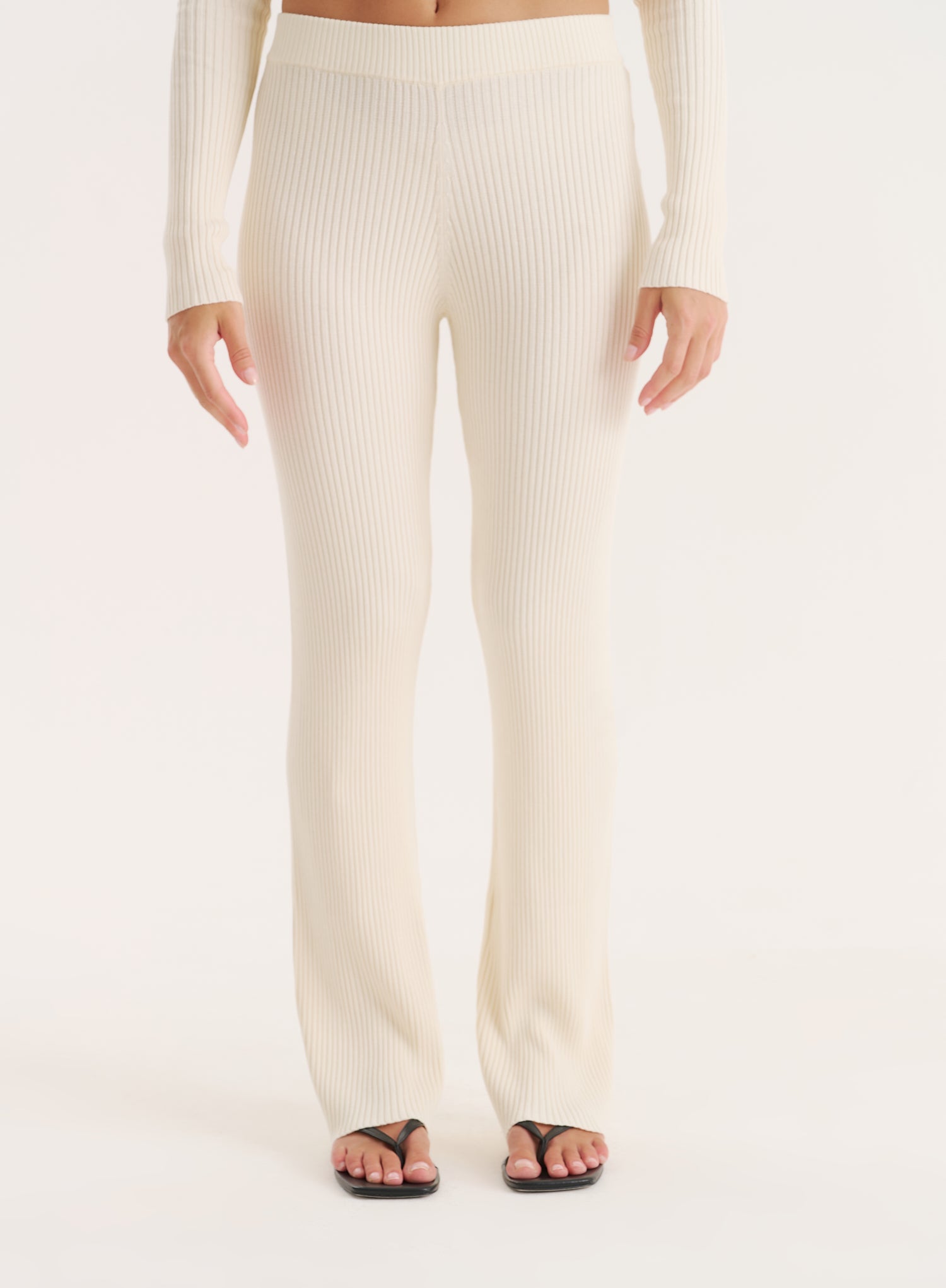Cream Knitted Trouser