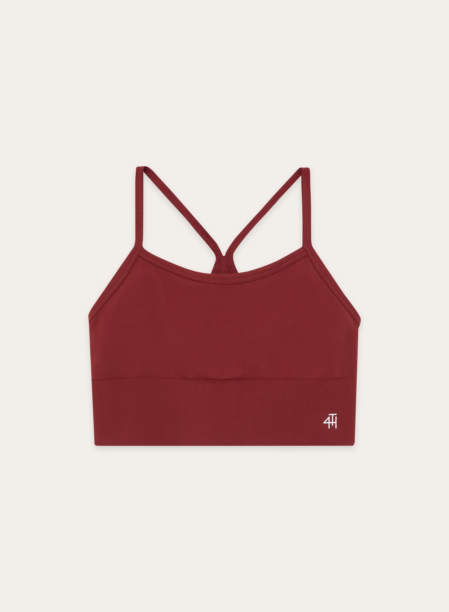 Red Racer Back Seamless Sports Bra- Jenna