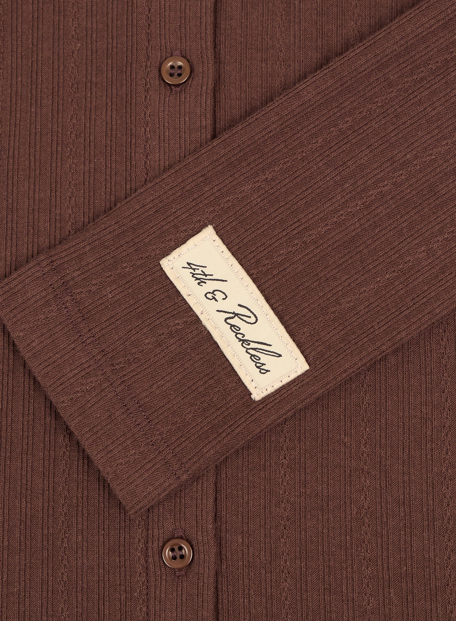 Chocolate Buttoned Pointelle Top