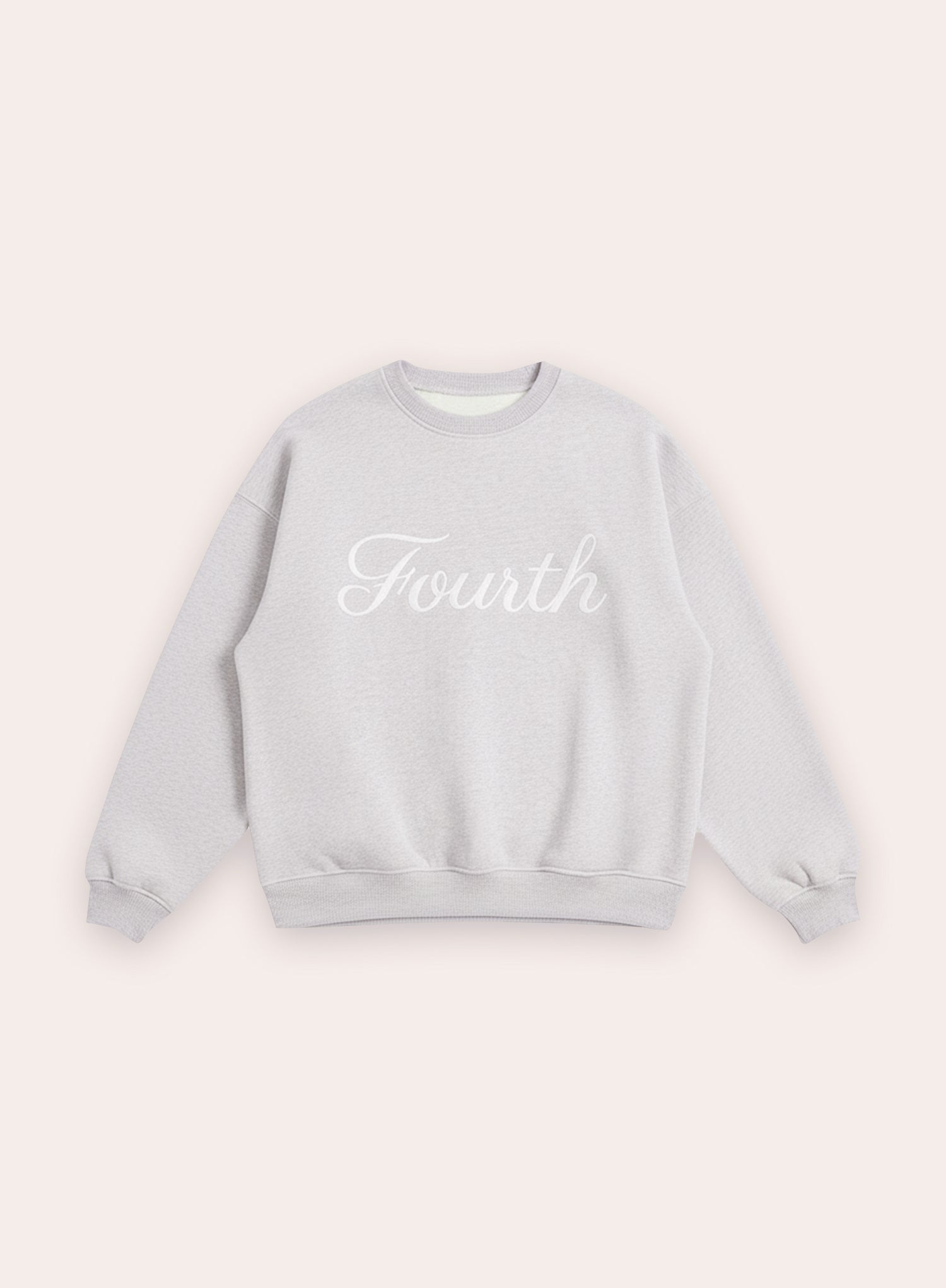 Light Grey Fourth Script Slogan Sweatshirt