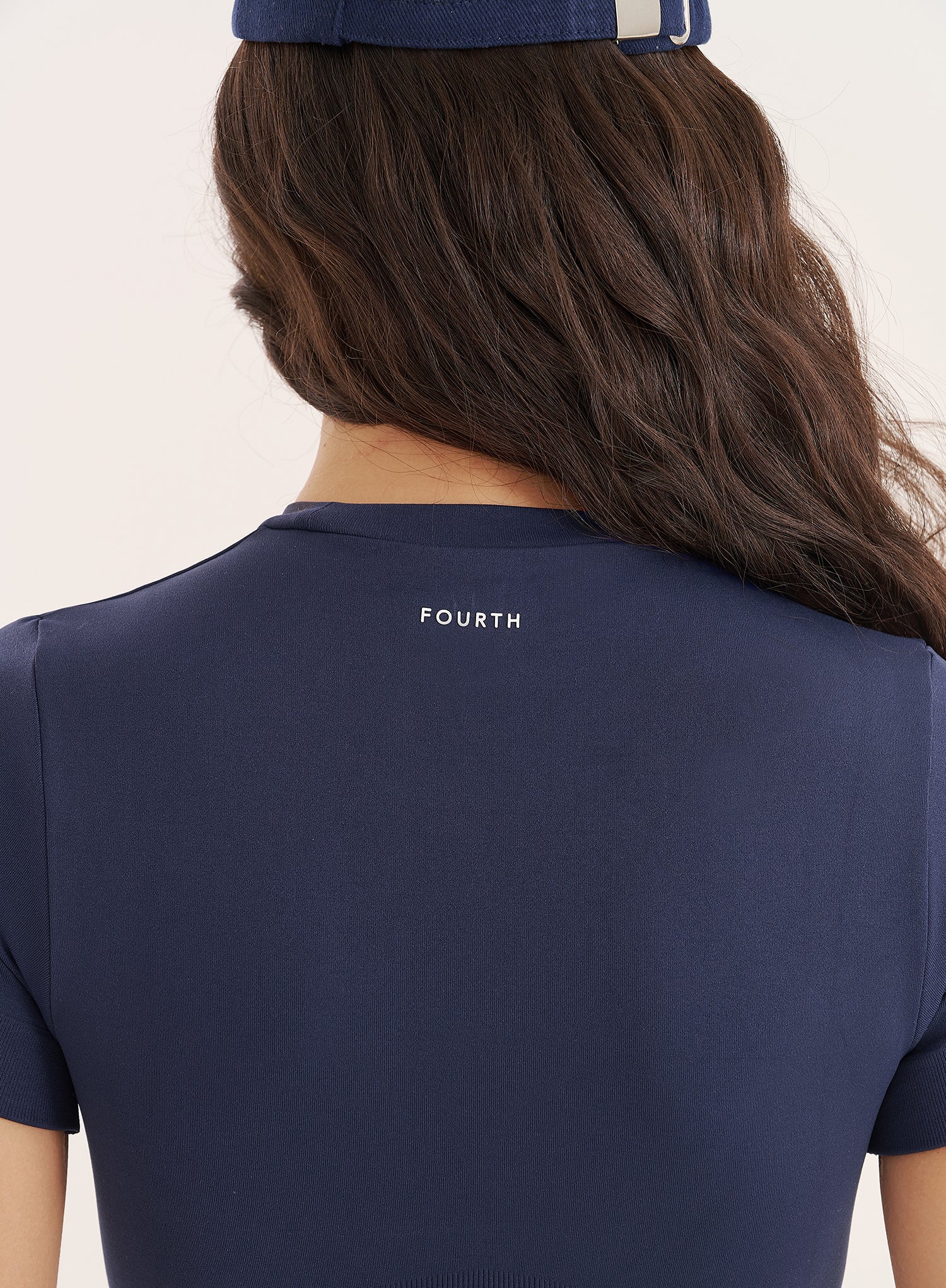 Navy Seamless Gym Crop Top