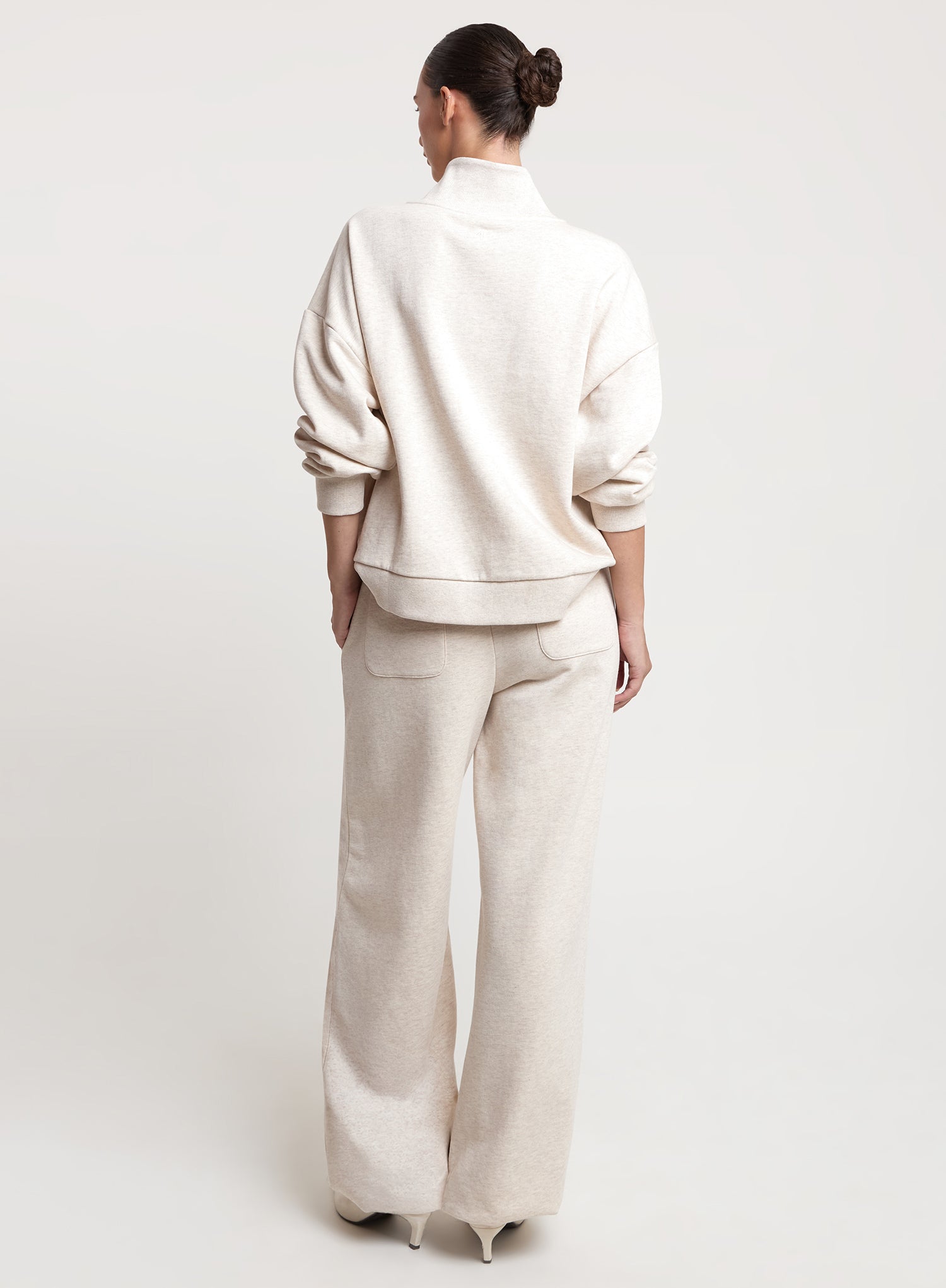 Oatmeal Cotton Balloon Leg Joggers