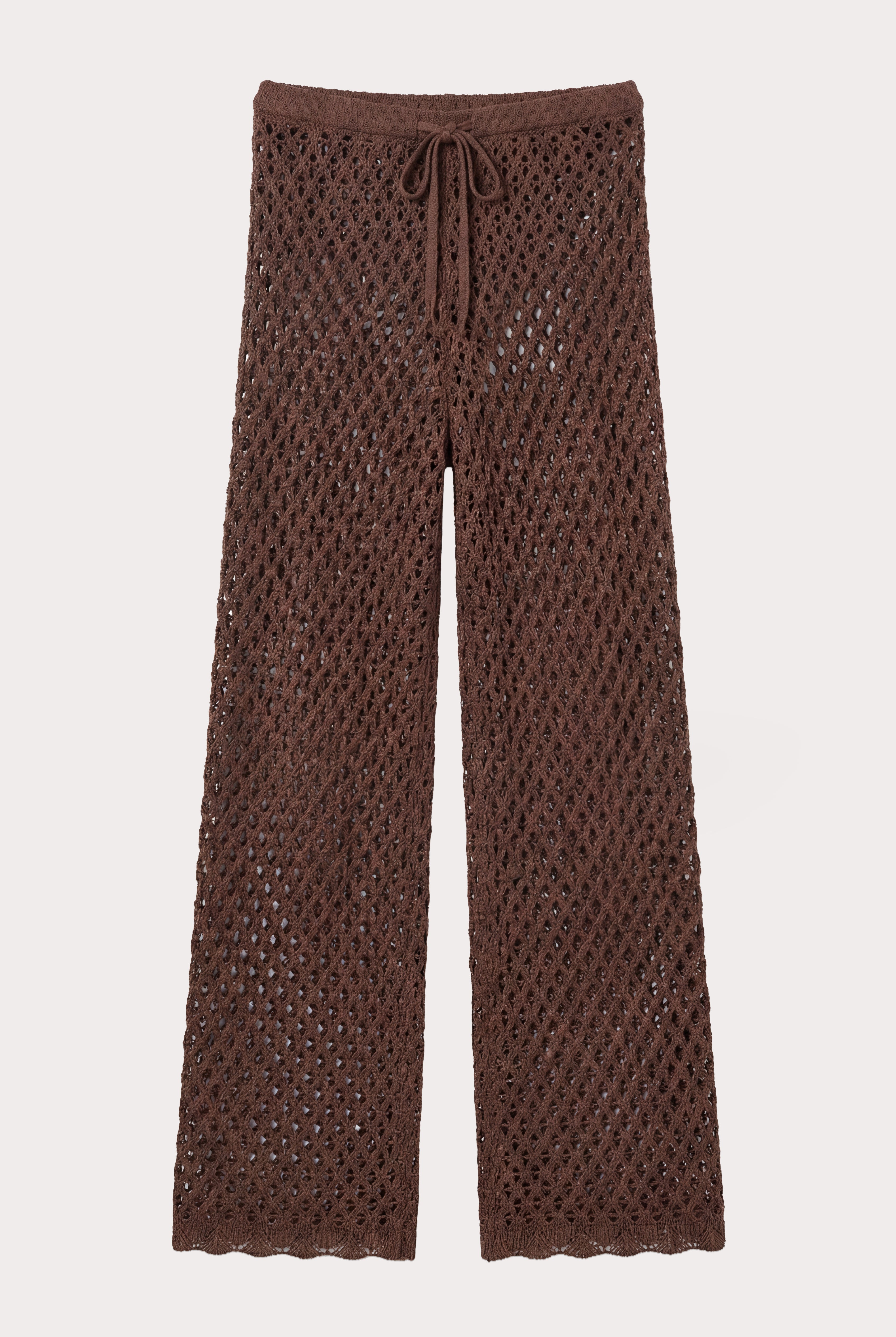 Chocolate Crochet Trousers