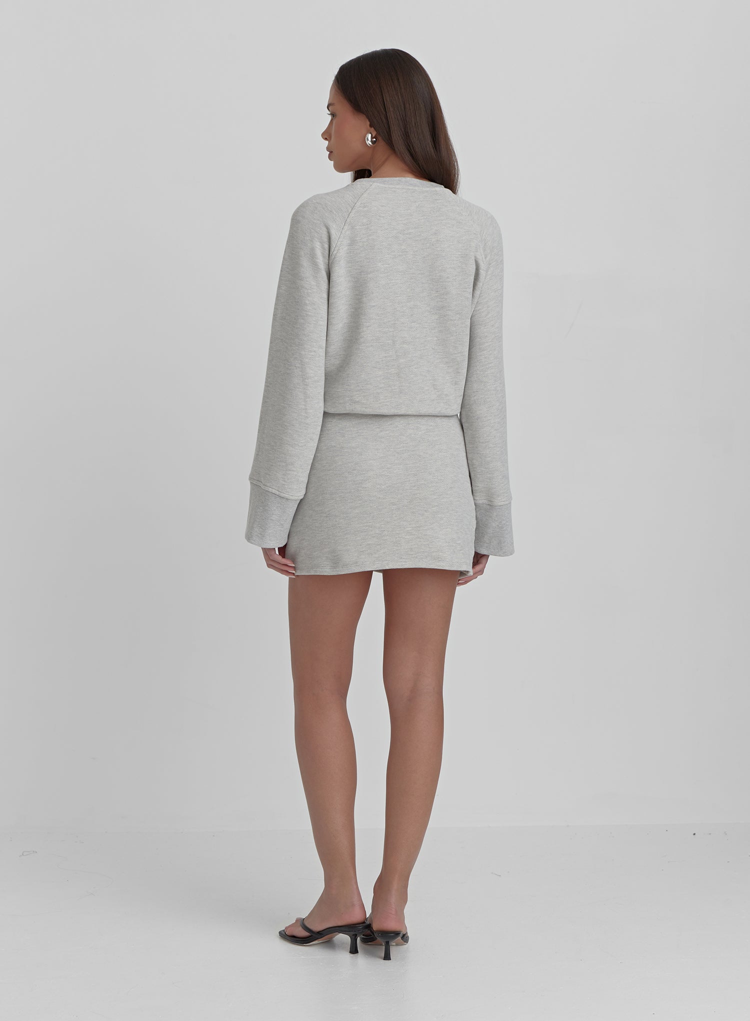 Grey Marl Oversized Sweatshirt - Catherine