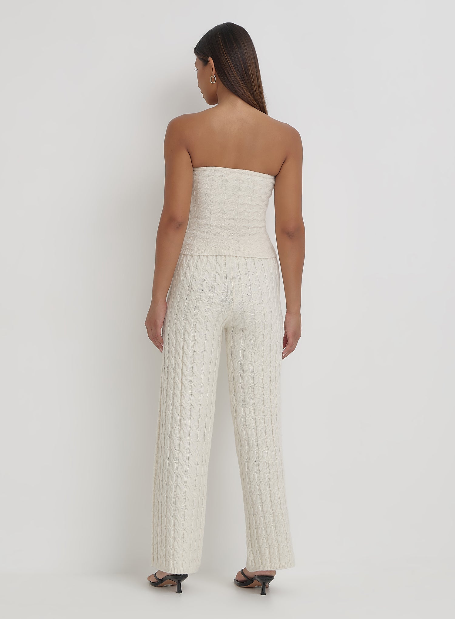 Cream Knitted Trouser- Janina