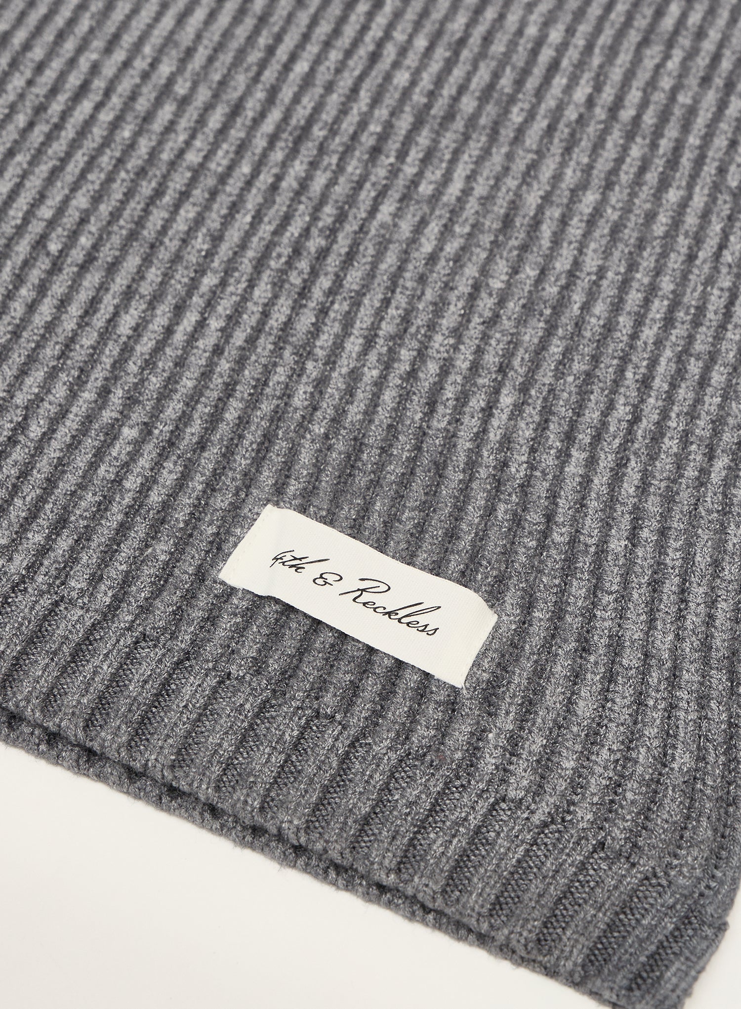 Light Grey Knitted Oversized Collar Zip Jumper