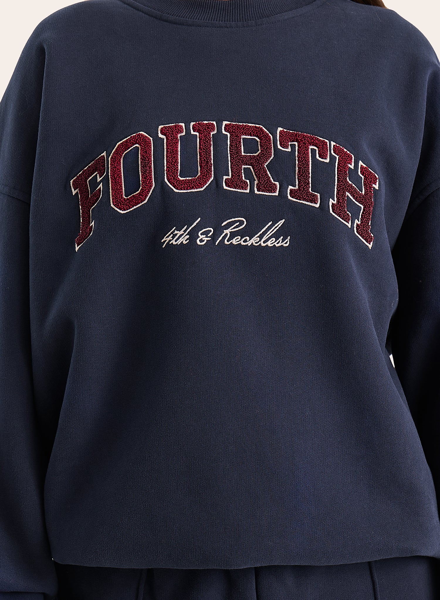 Navy Fourth Embroidered Branded Sweatshirt