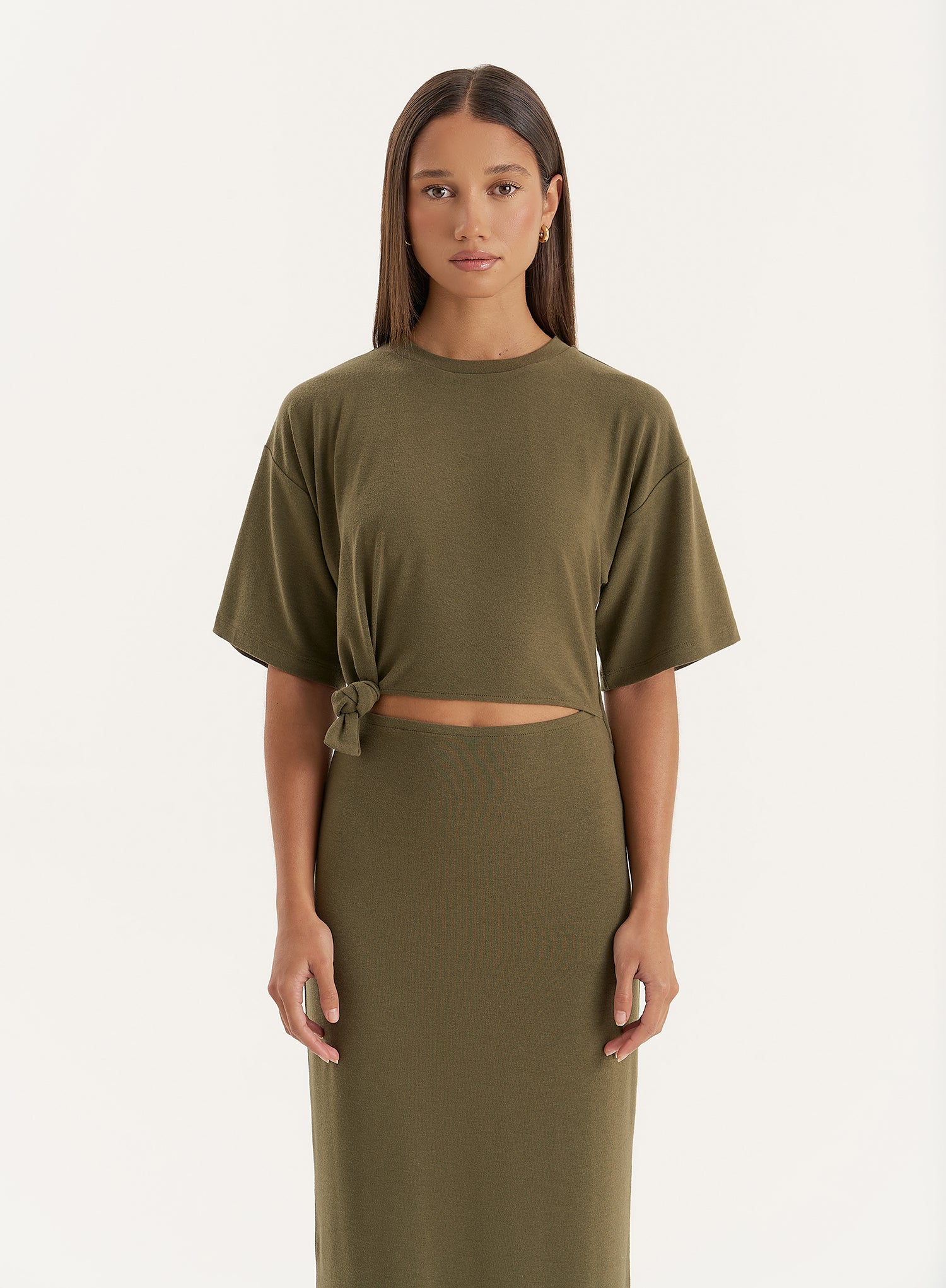 Olive Cut Out Maxi Dress- Summer