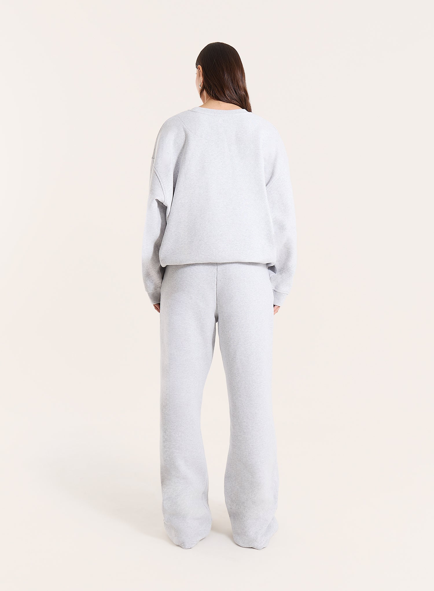 Light Grey 4th Wide Leg Branded Joggers