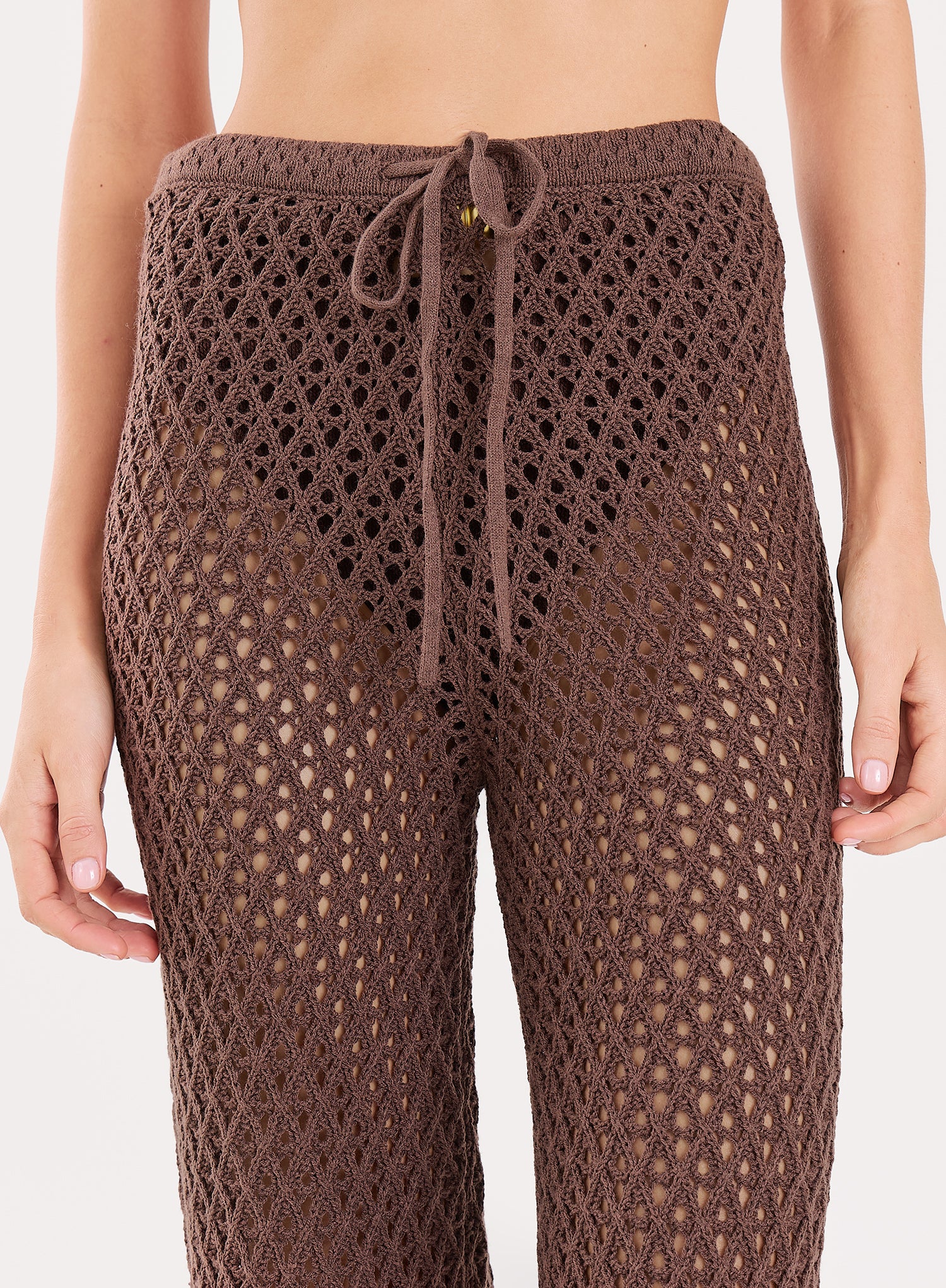 Chocolate Crochet Trousers
