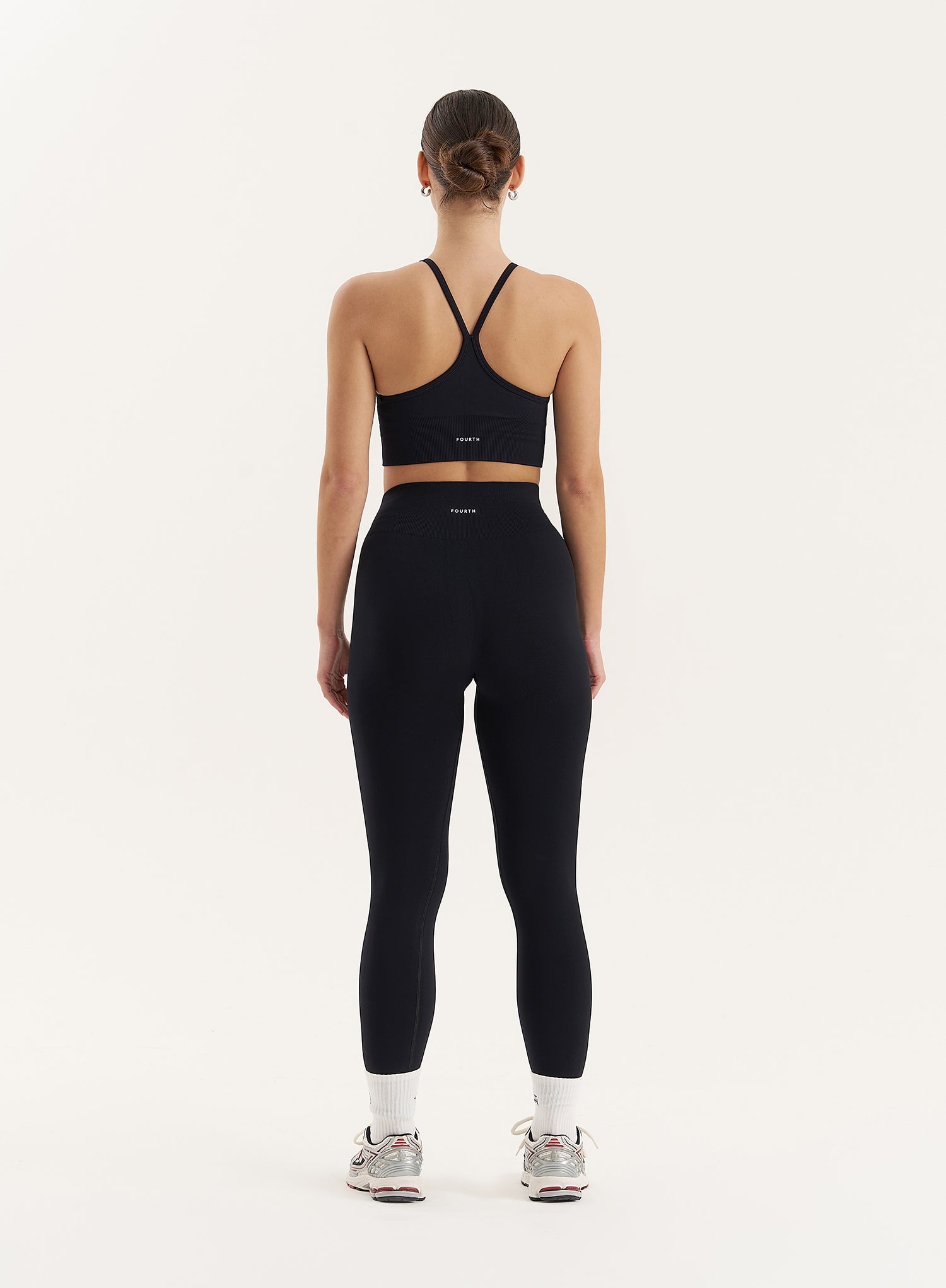 Black Racer Back Seamless Sports Bra- Jenna