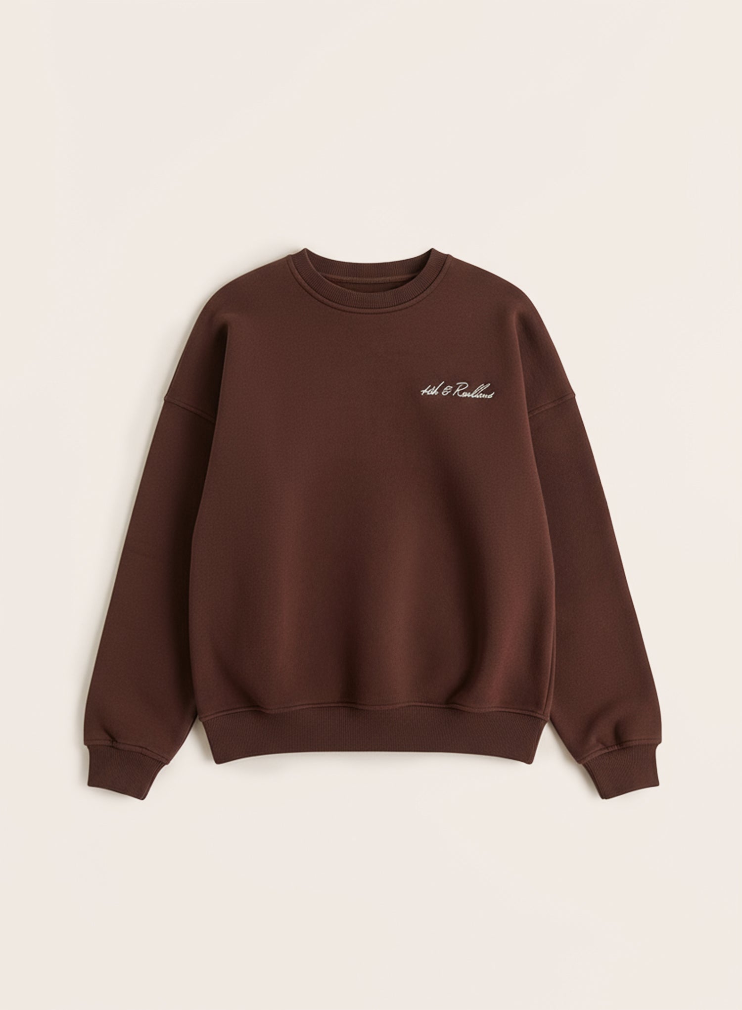 Chocolate Embroidered Script Logo Sweatshirt