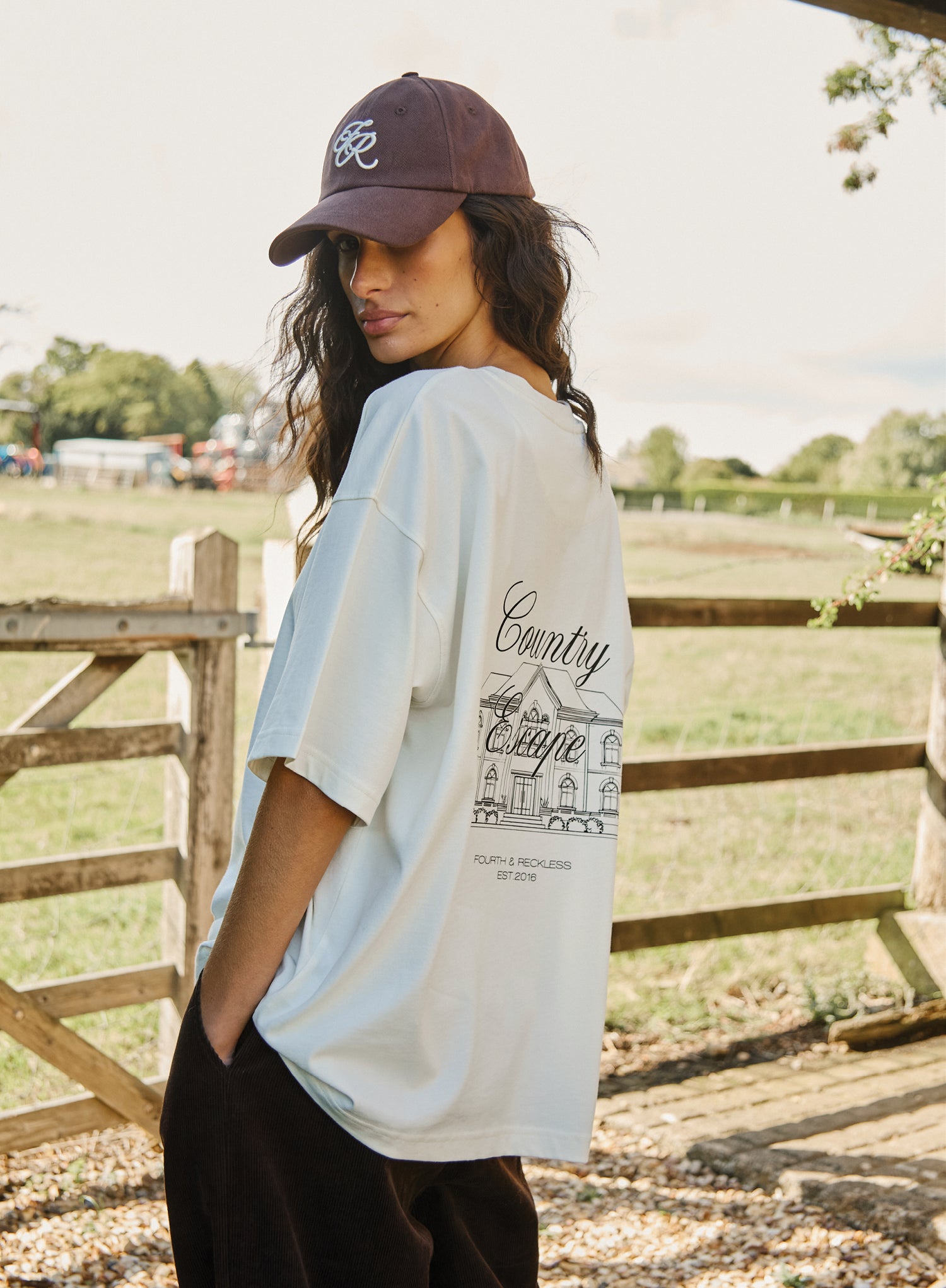 Cream Fourth Country Club Graphic T-Shirt