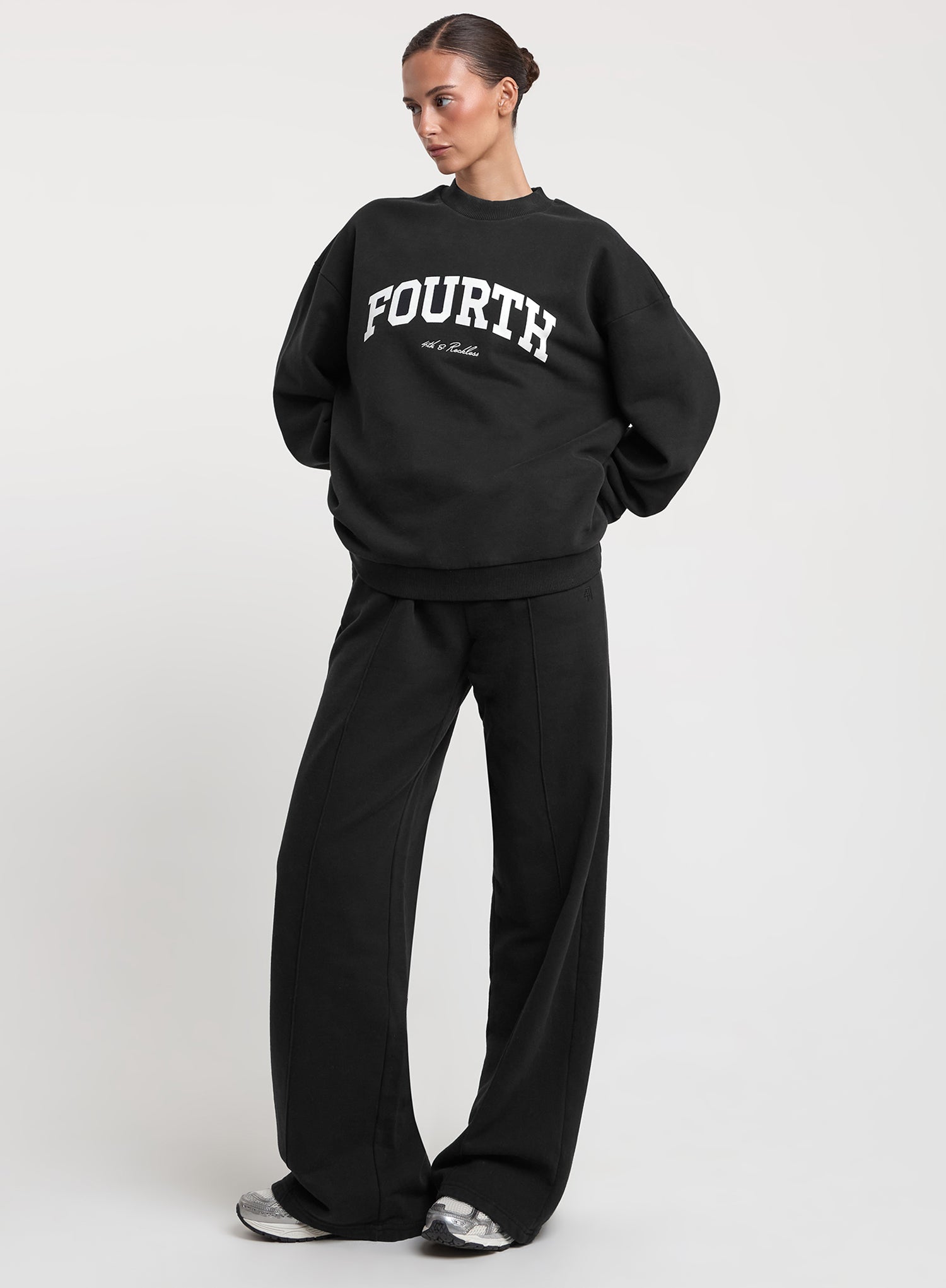 Black Printed Fourth Branded Sweatshirt