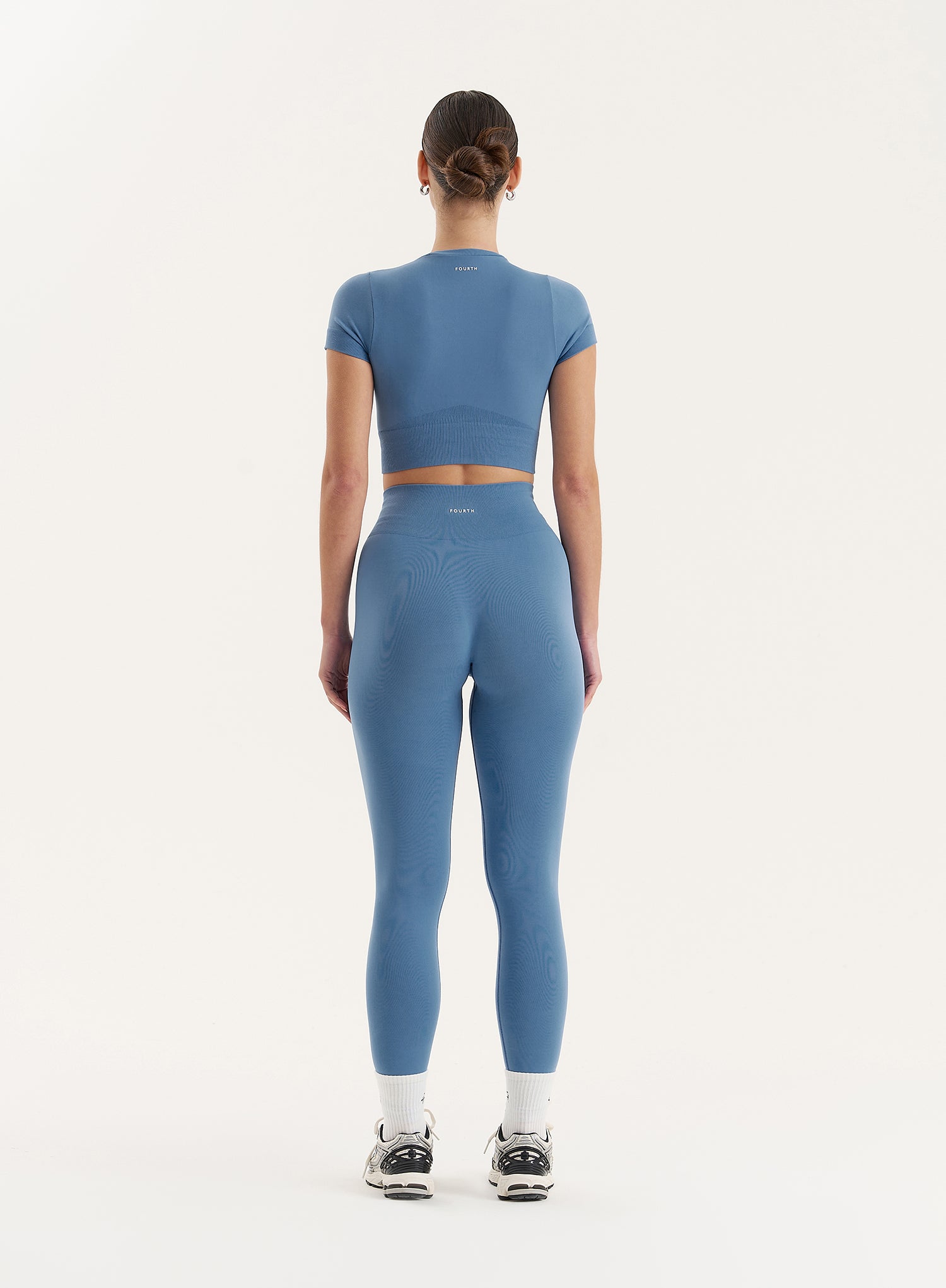 Blue Seamless Gym Crop Top- Brogan