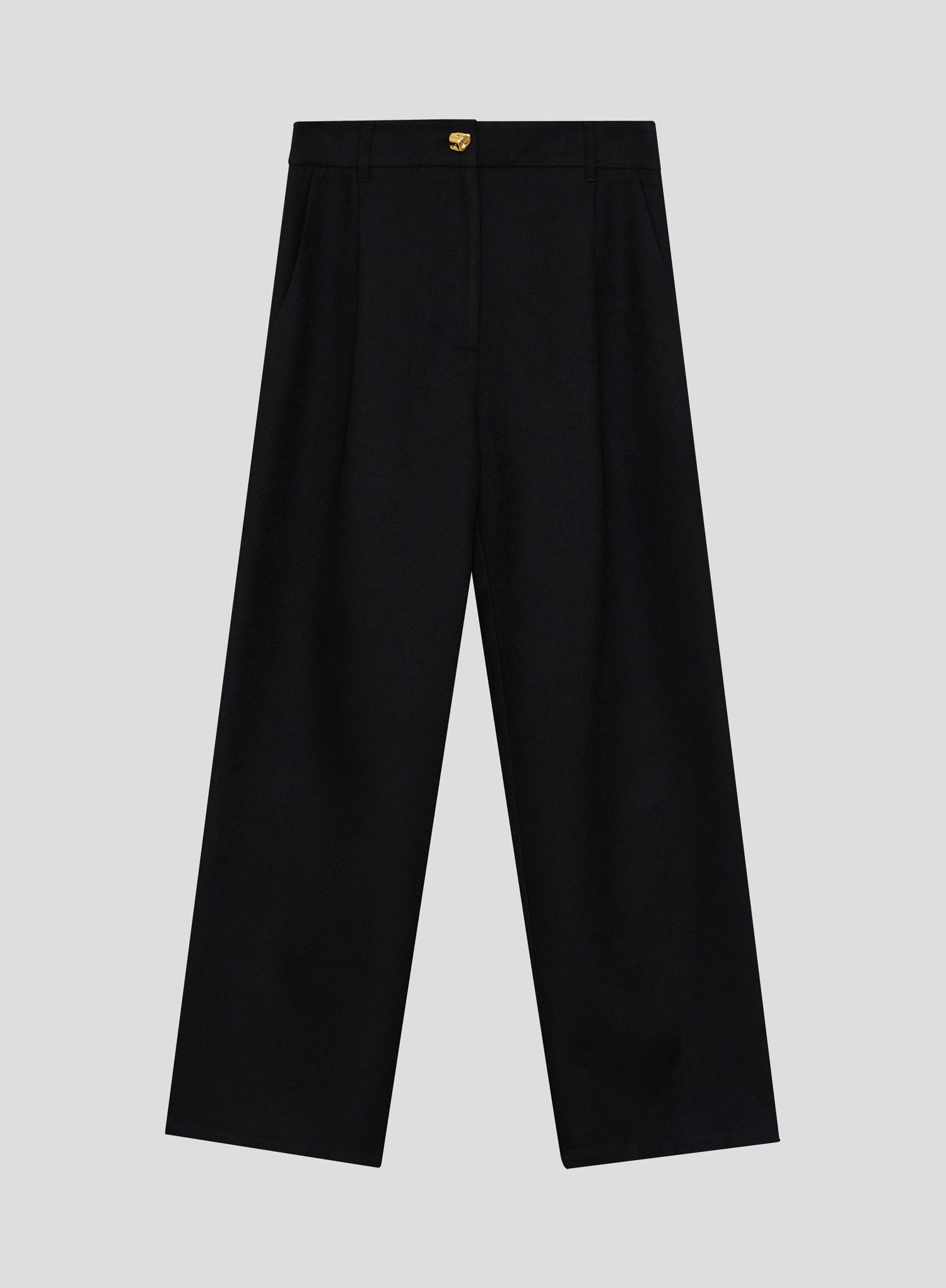 Black Tailored Straight Leg Trouser- Polly