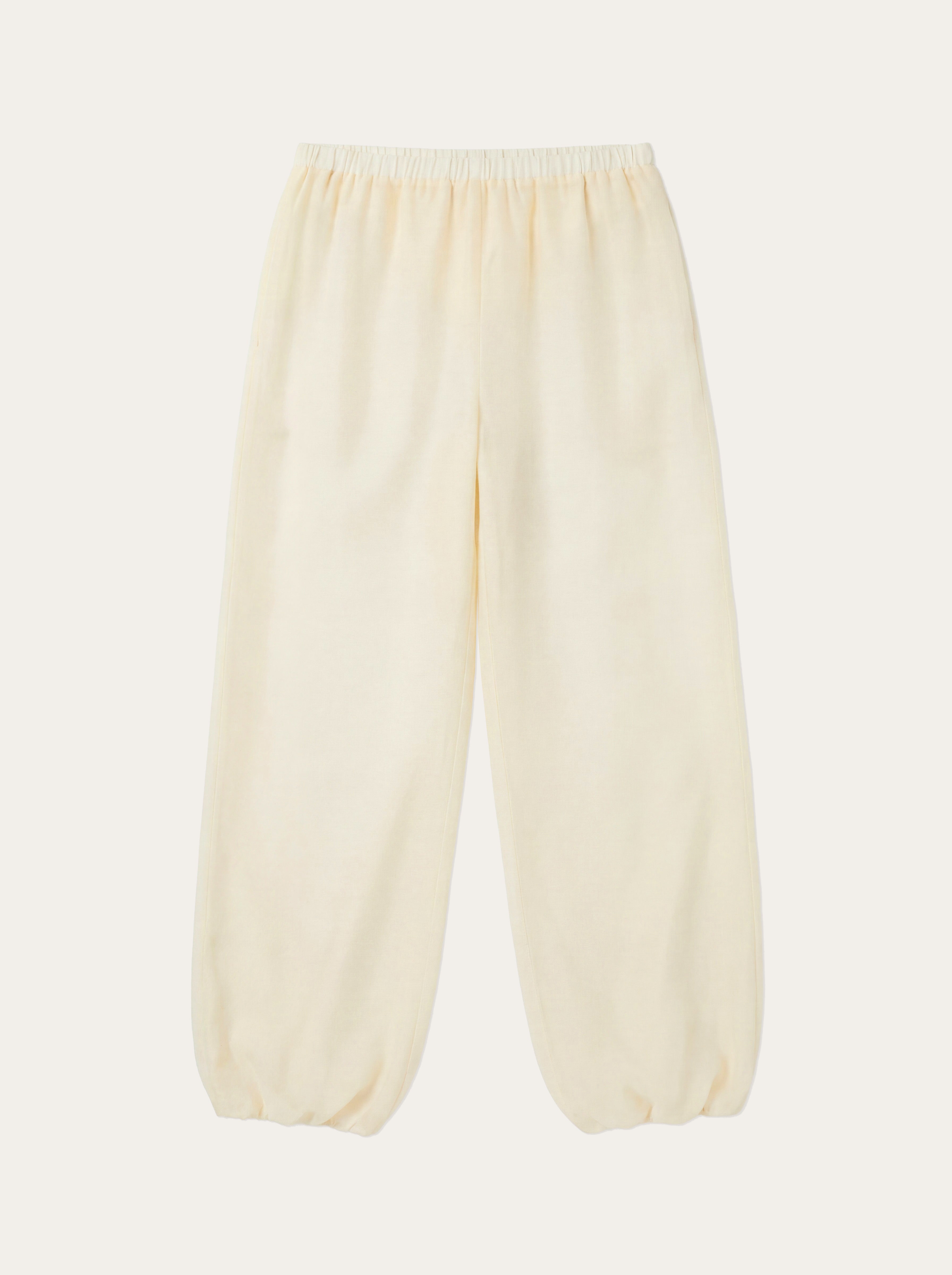 Lemon Semi Sheer Balloon Trousers