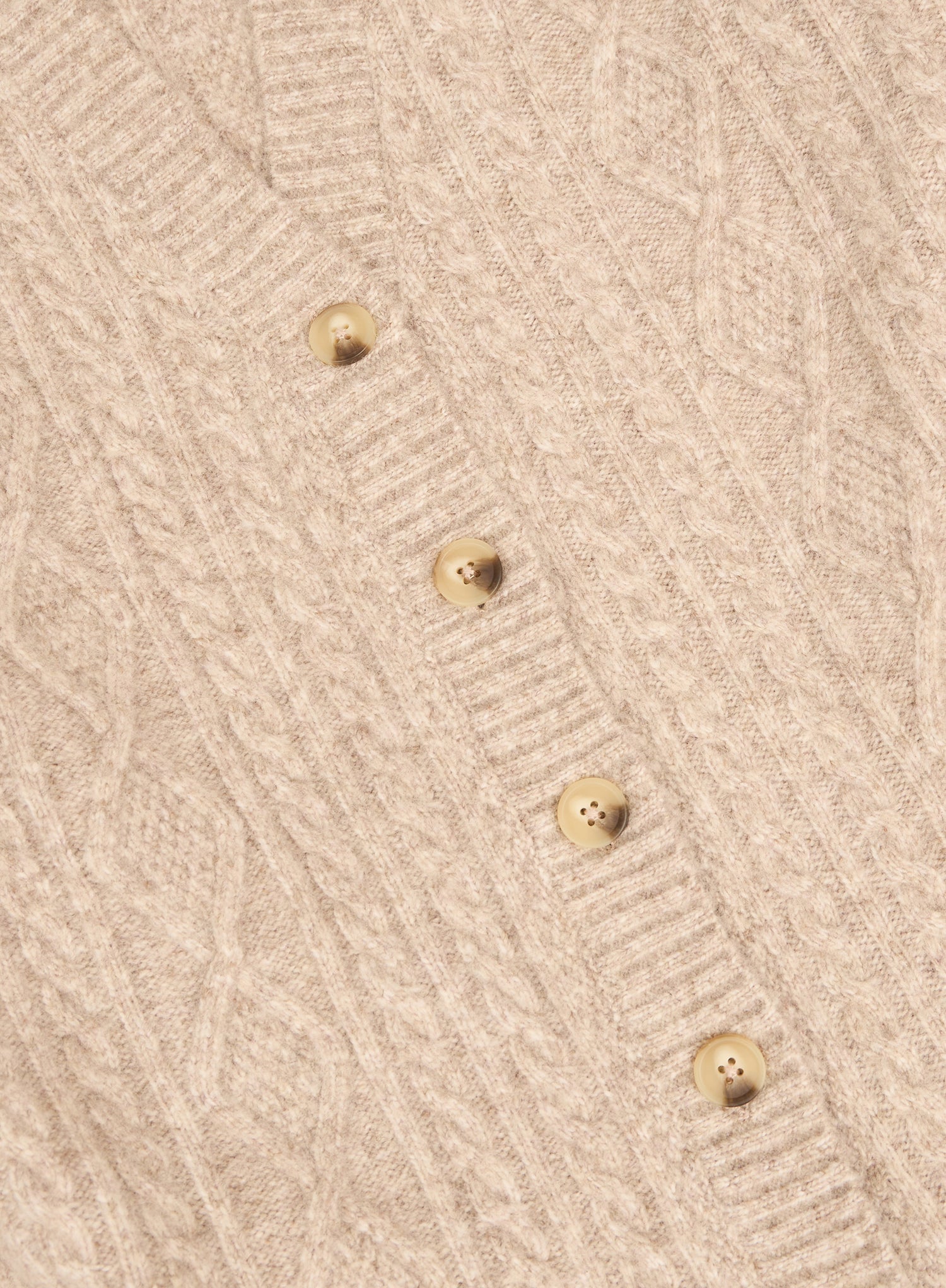 Taupe Cable Knit Longline Cardigan