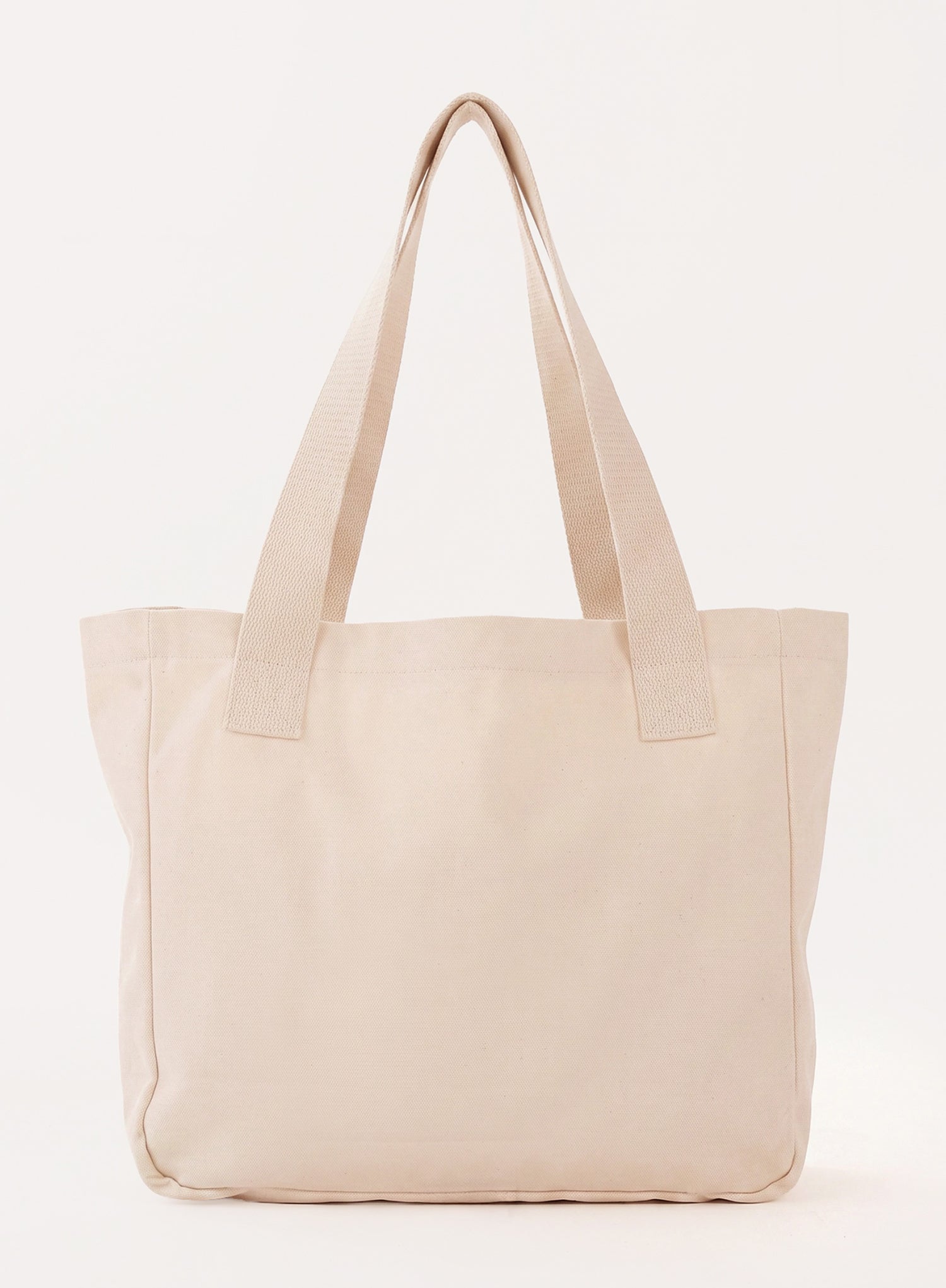 Cream Canvas Branded Tote Bag