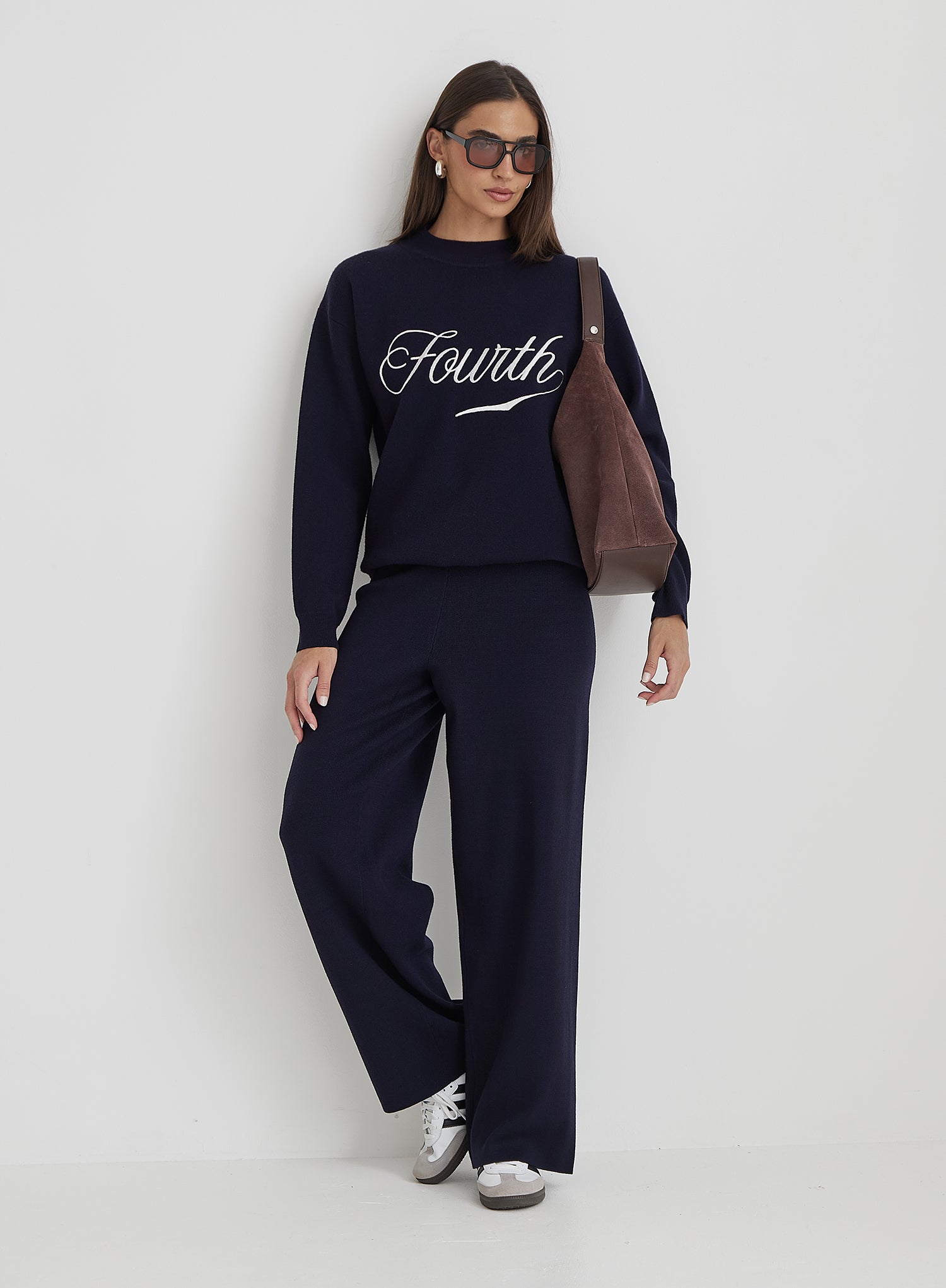 Navy Knitted Fourth Jumper- Avery