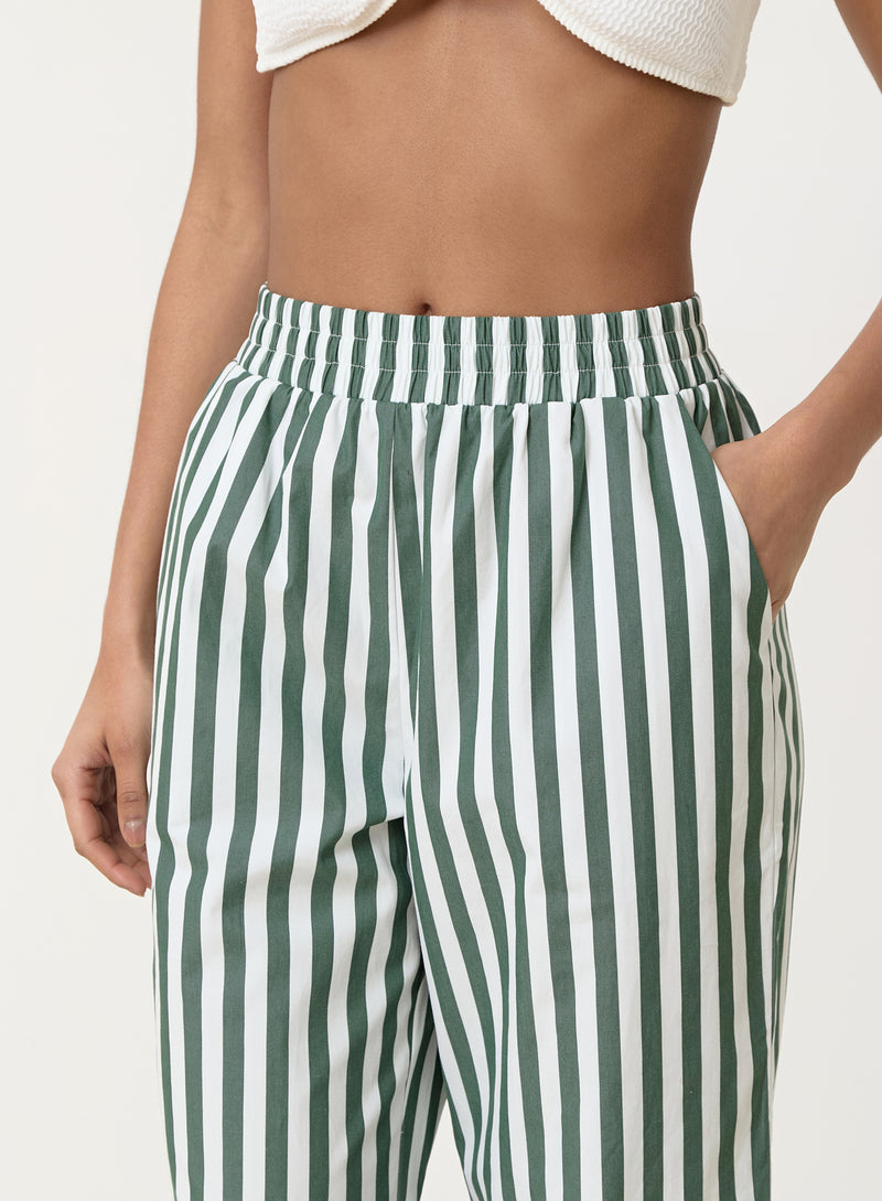Green Stripe Trouser- Rio