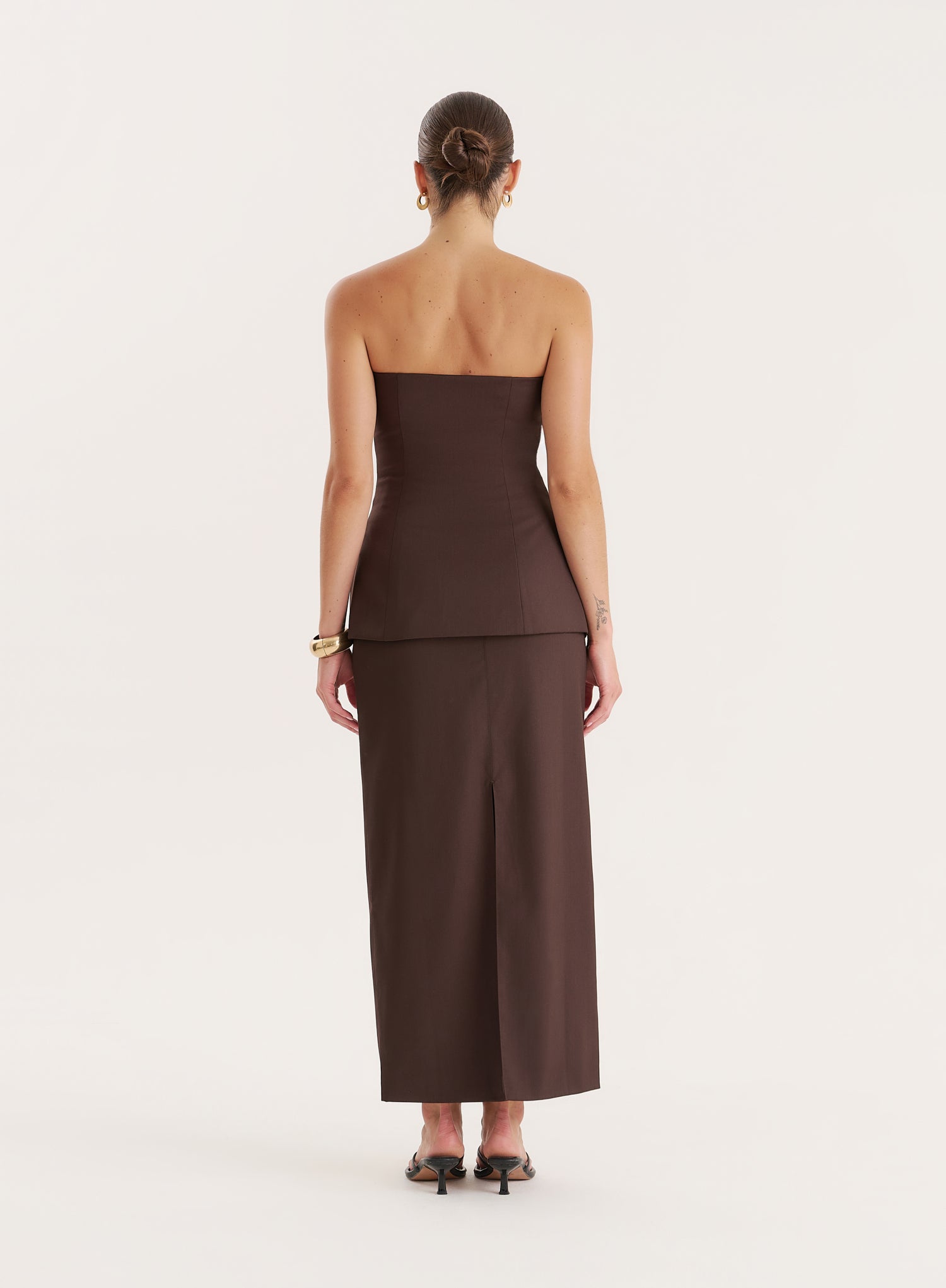 Chocolate Foldover Bandeau Top