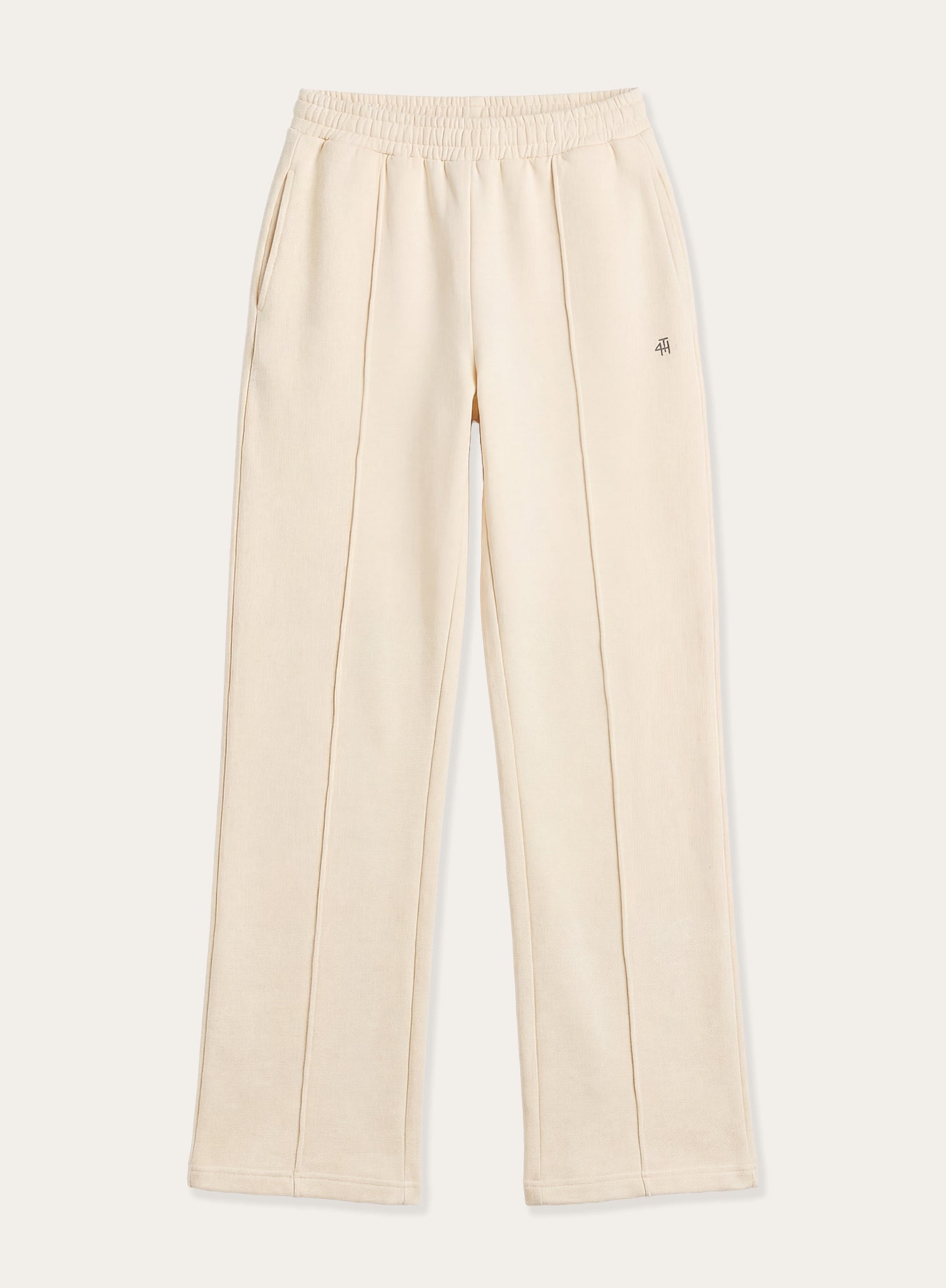 Cream 4th Wide Leg Branded Joggers