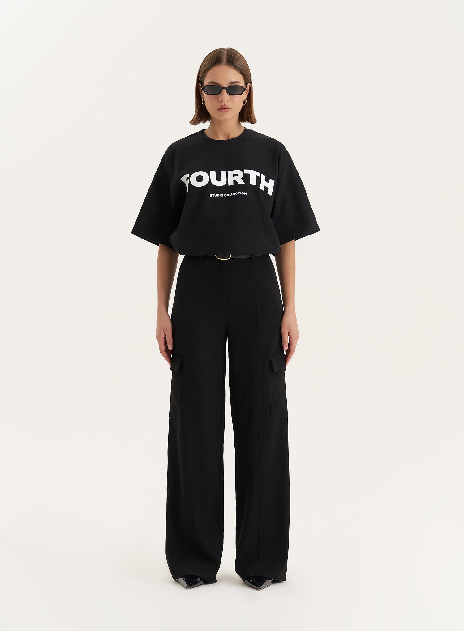 Black Fourth Branded Oversized T-Shirt- Hannah