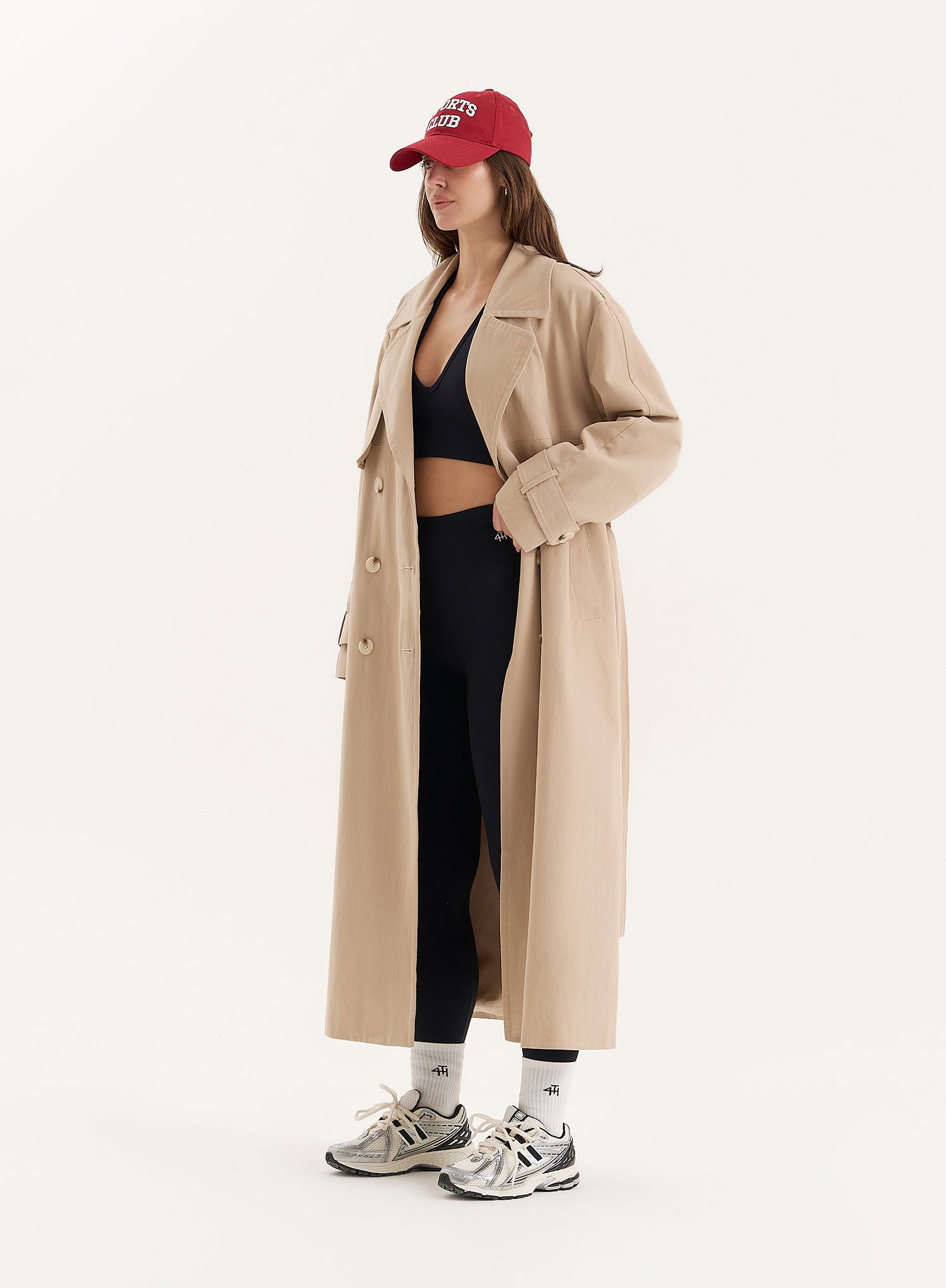 Beige Belted Trench Coat- Tabi