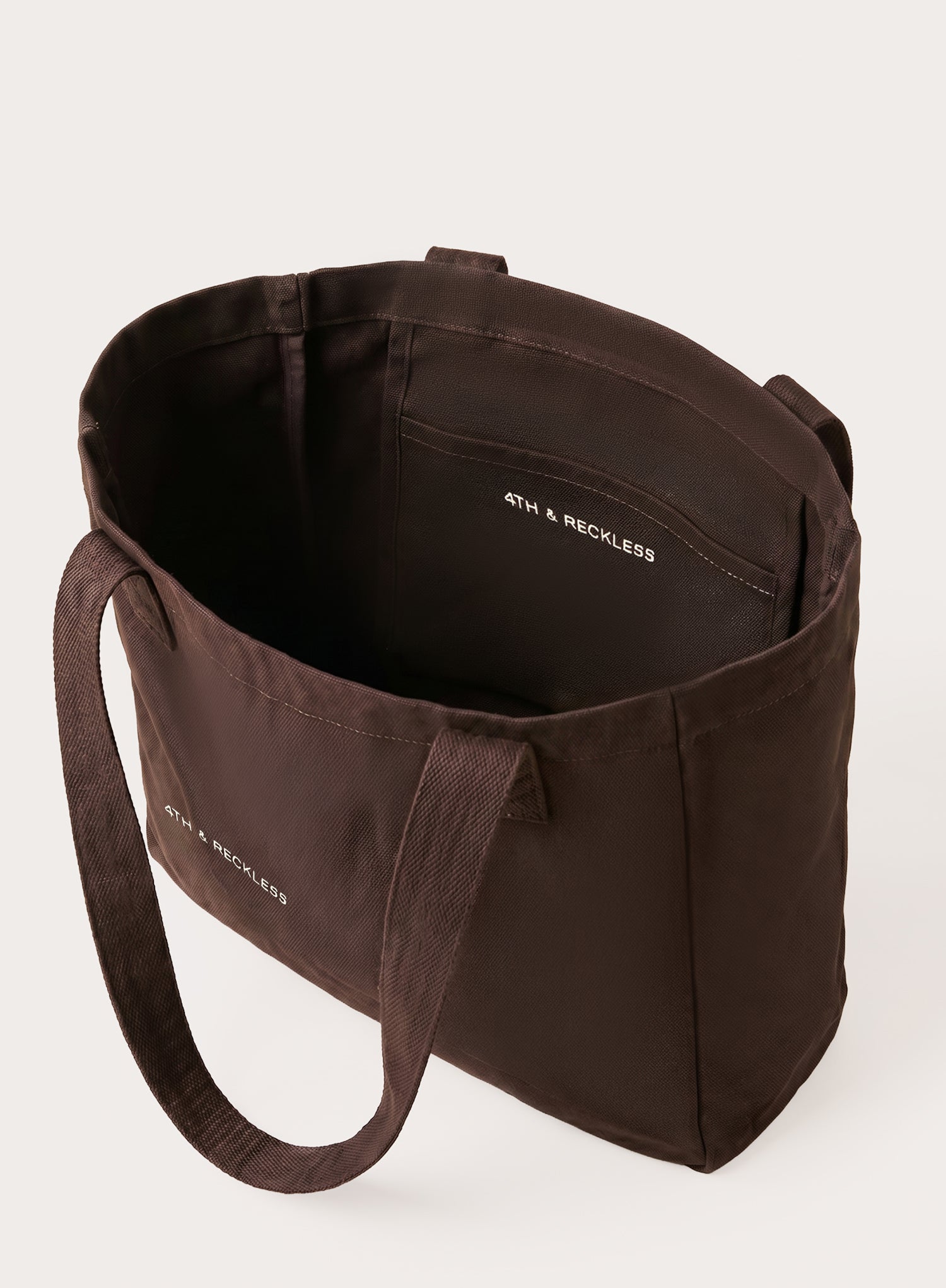 Chocolate Brown Fourth Slogan Tote Bag